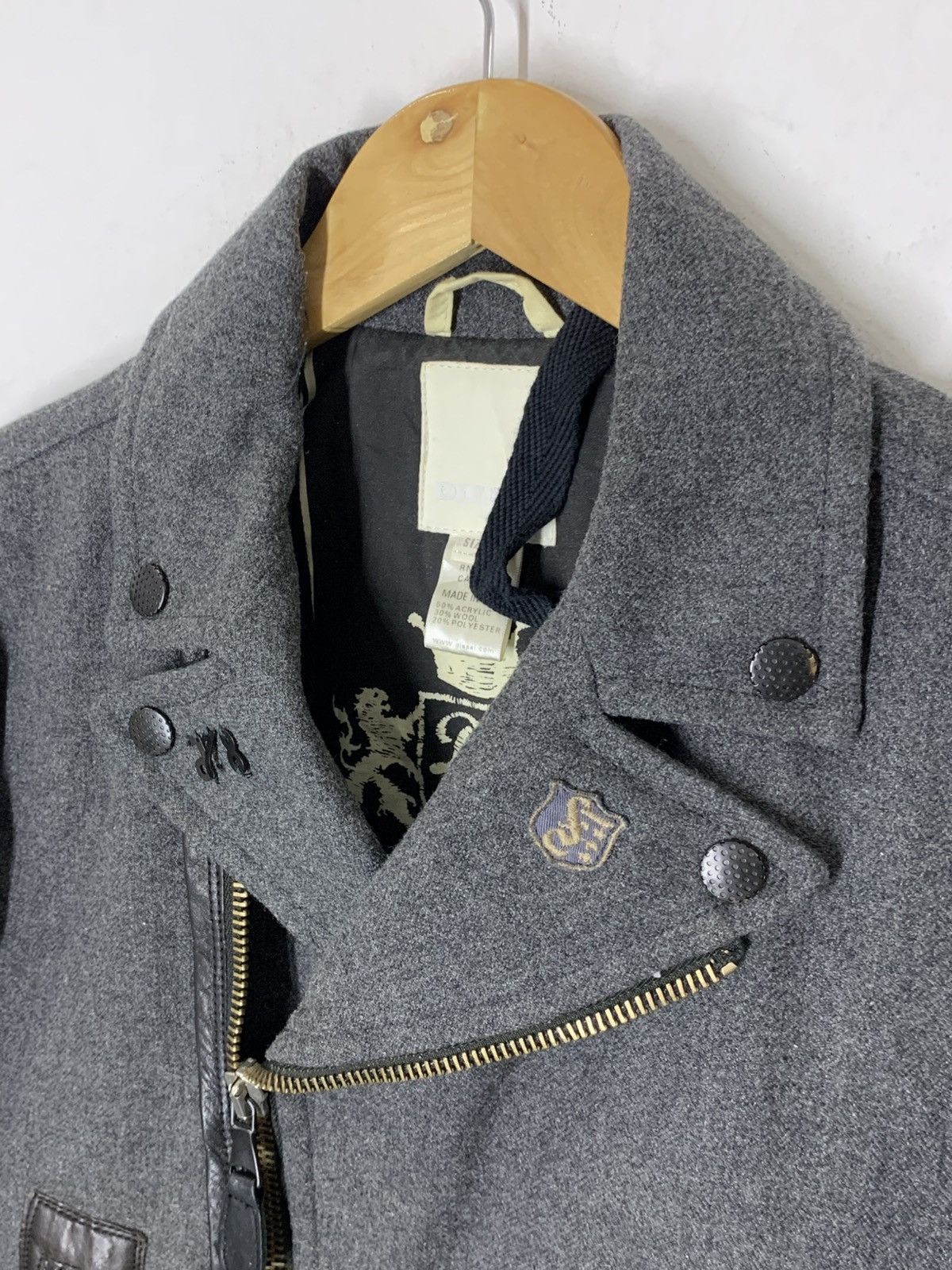Diesel Vintage DIESEL Double Collar Wool Jacket Size US M / EU 48-50 / 2 - 4 Thumbnail