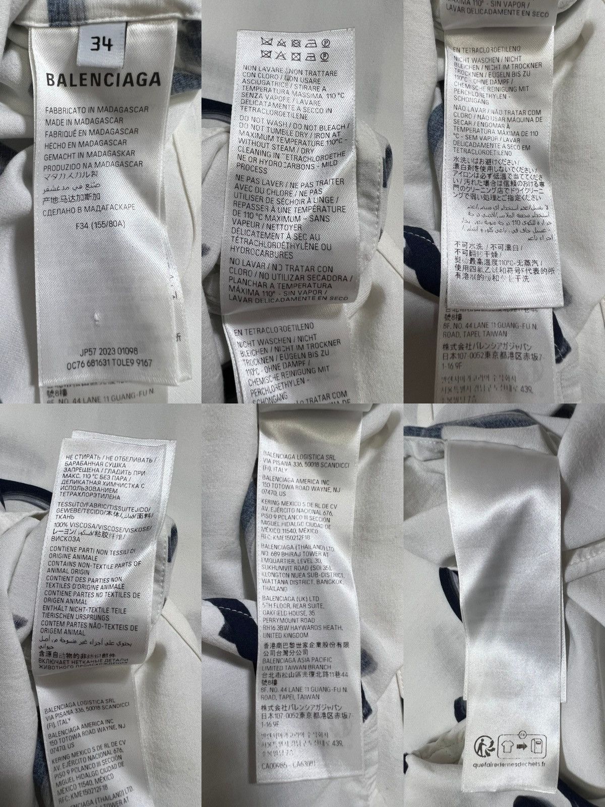 Balenciaga Balenciaga - Scribble Logo Button Up Longsleeve Shirt Size US S / EU 44-46 / 1 - 22 Thumbnail