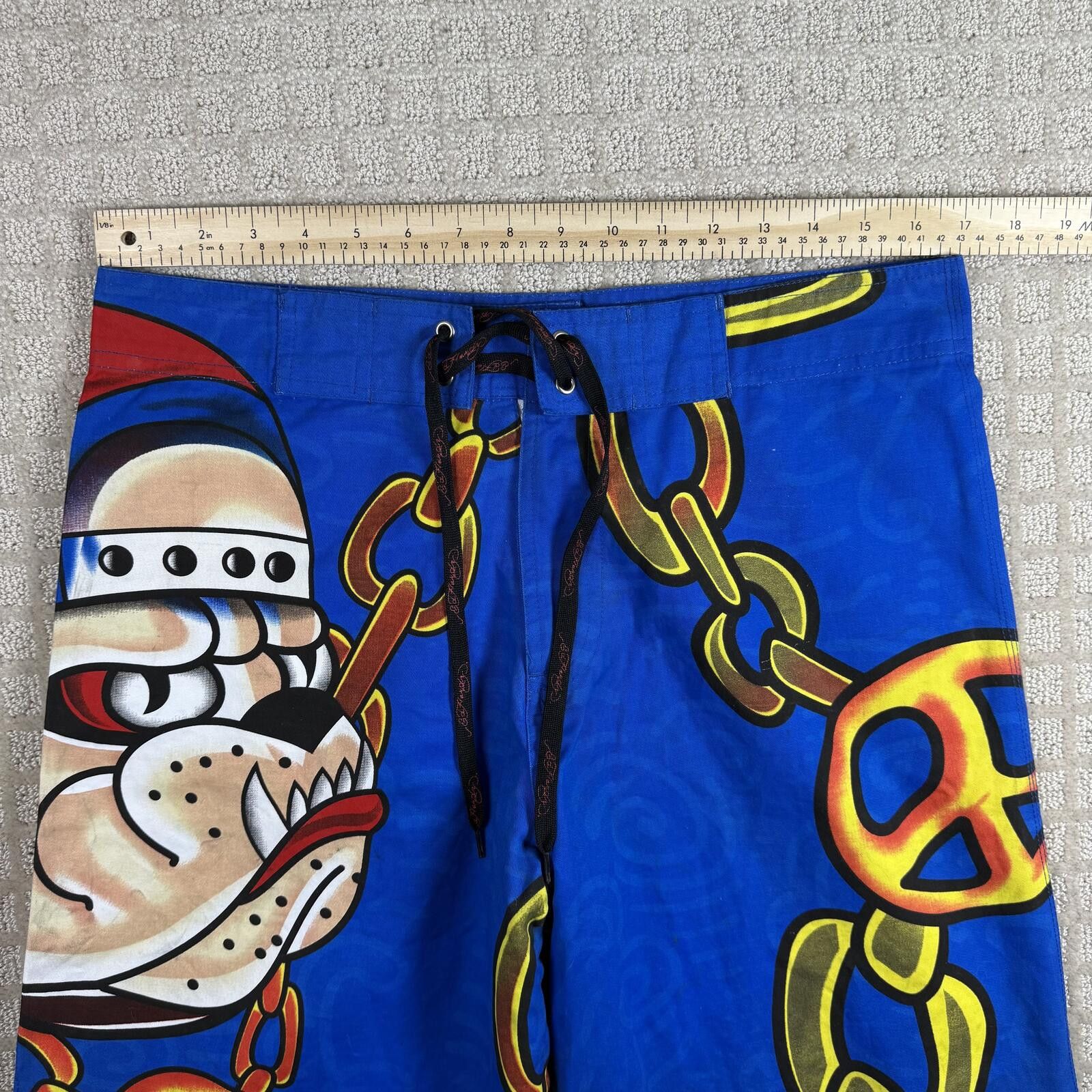 Ed Hardy Y2K Ed Hardy Bulldog Chain Board Shorts XL Size US 36 / EU 52 - 8 Thumbnail