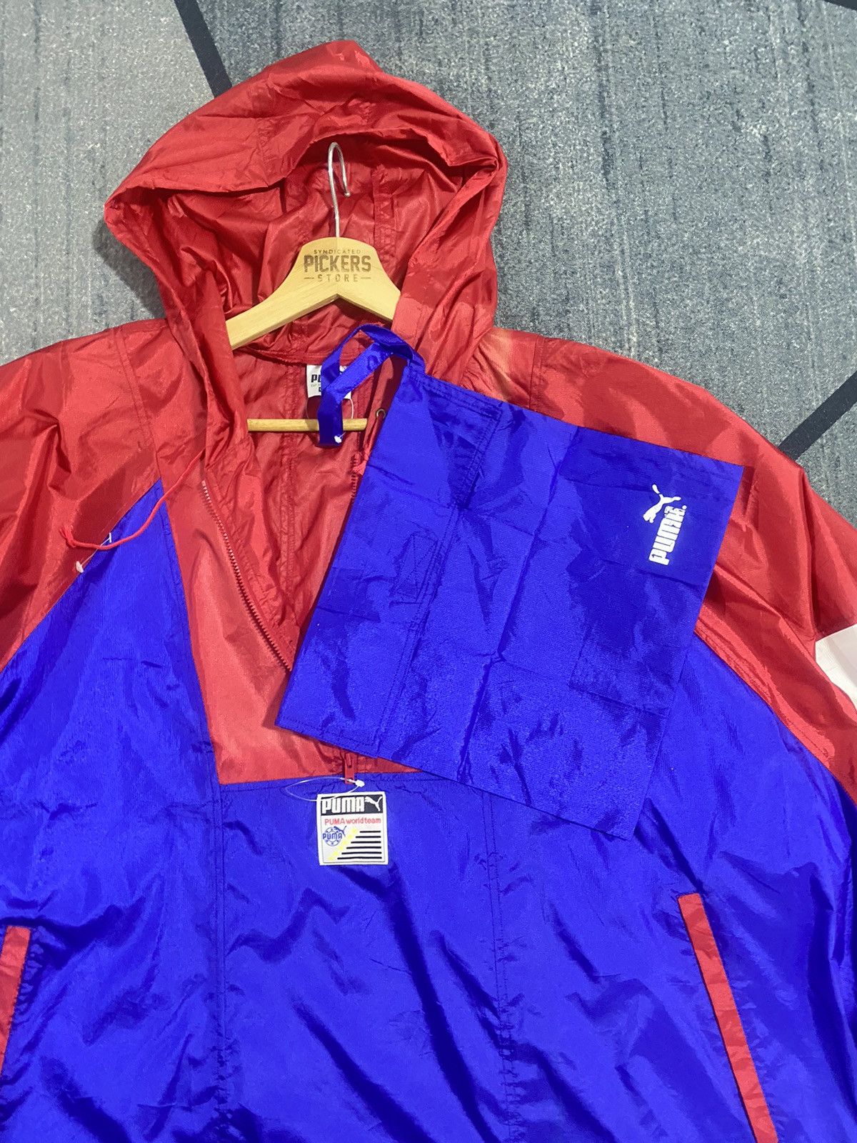 Puma × Vintage Vintage Puma Raincoats BigSize Pullover Size US XXL / EU 58 / 5 - 5 Thumbnail