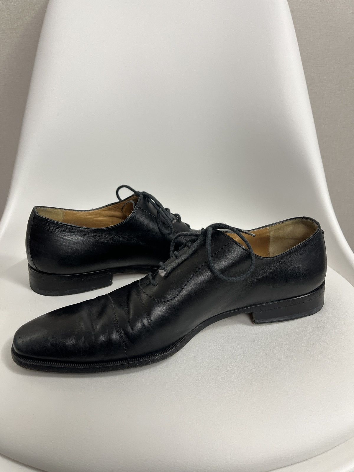 Gucci × Vintage Gucci Leather Oxford Dress Lace-Up Shoes Cap Toe Derby US 10 Size US 10 / EU 43 - 12 Thumbnail