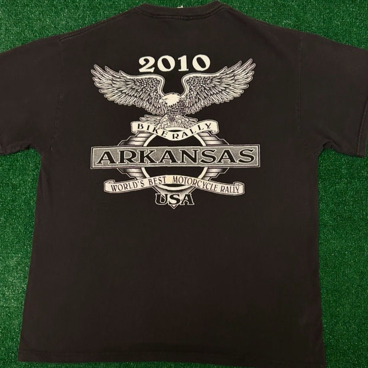 Vintage VINTAGE 90s Y2K Biker Eagle Arkansas Bike Rally Mens Size Shirt Large 2010 Size US L / EU 52-54 / 3 - 5 Thumbnail