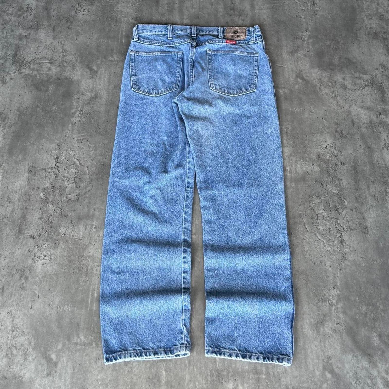 Carhartt × Vintage Vintage Y2K Wrangler Baggy Skater Grunge Tech Denim Jeans Size US 34 / EU 50 - 2 Thumbnail