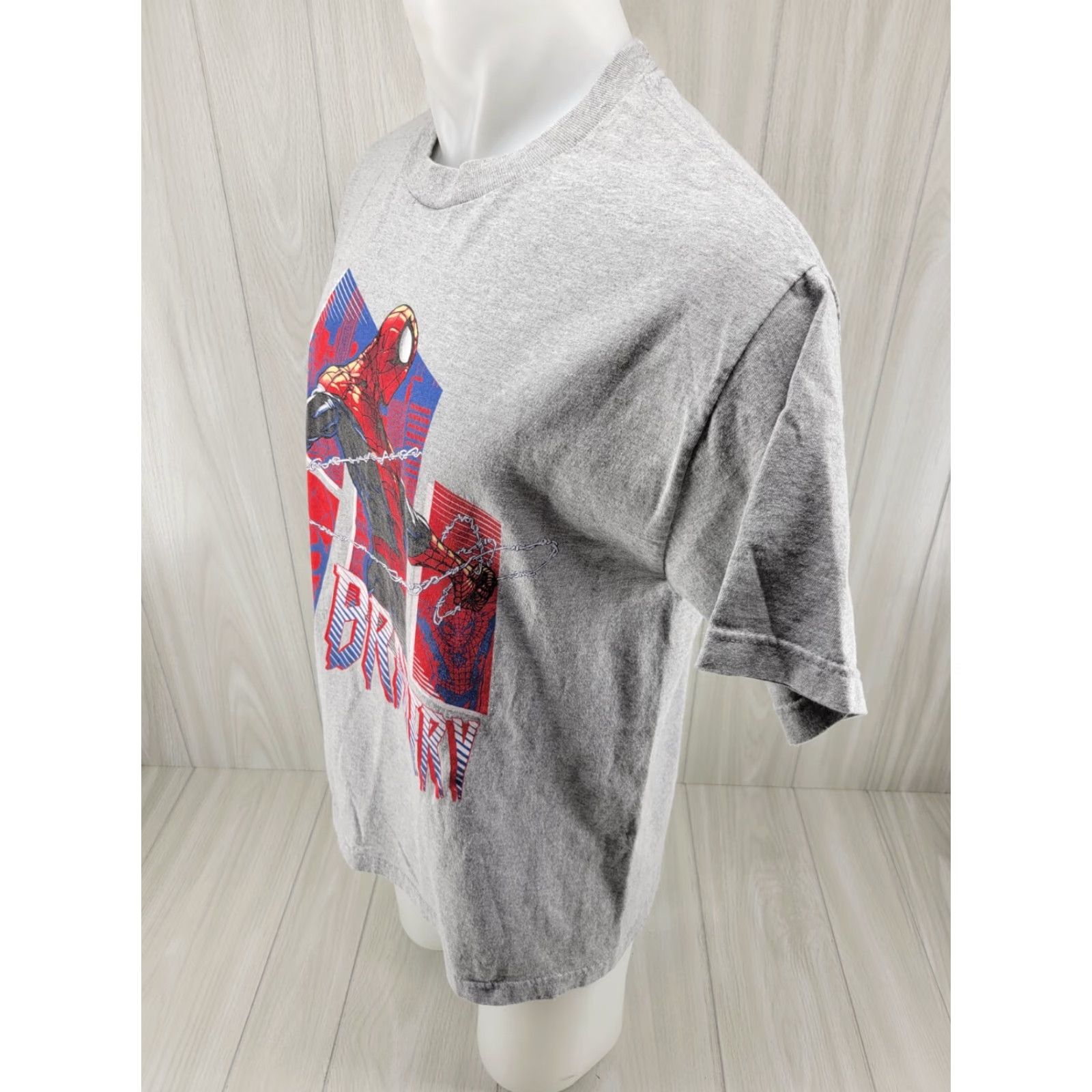 Vintage Marvel Spider-Man T-Shirt Mens L Gray Bravery Graphic Short Sleeve Shirt Size US L / EU 52-54 / 3 - 4 Thumbnail