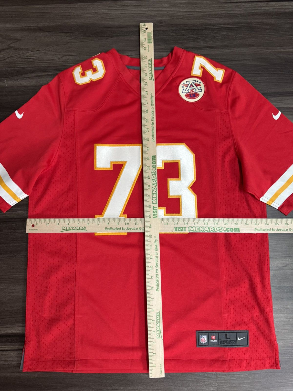 Nike Signed KC Chiefs Zach Fulton #73 NFL Limited Stitched Jersey Size US L / EU 52-54 / 3 - 9 Thumbnail
