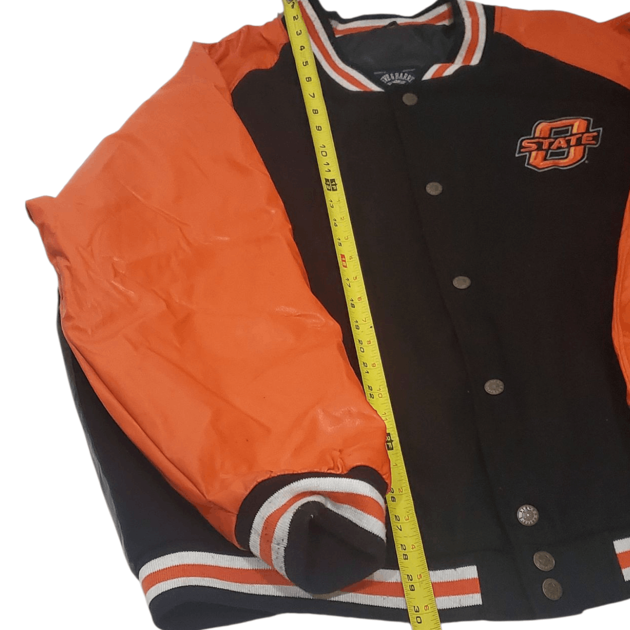 Steve And Barrys 90s Oklahoma State University Embroidered Bomber Jacket Size US XXL / EU 58 / 5 - 7 Thumbnail