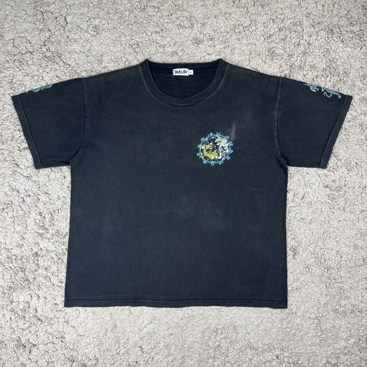 Vintage Vintage Graphic Dragon and White Tiger YIN AND YANG T-shirt Size US L / EU 52-54 / 3 - 2 Thumbnail