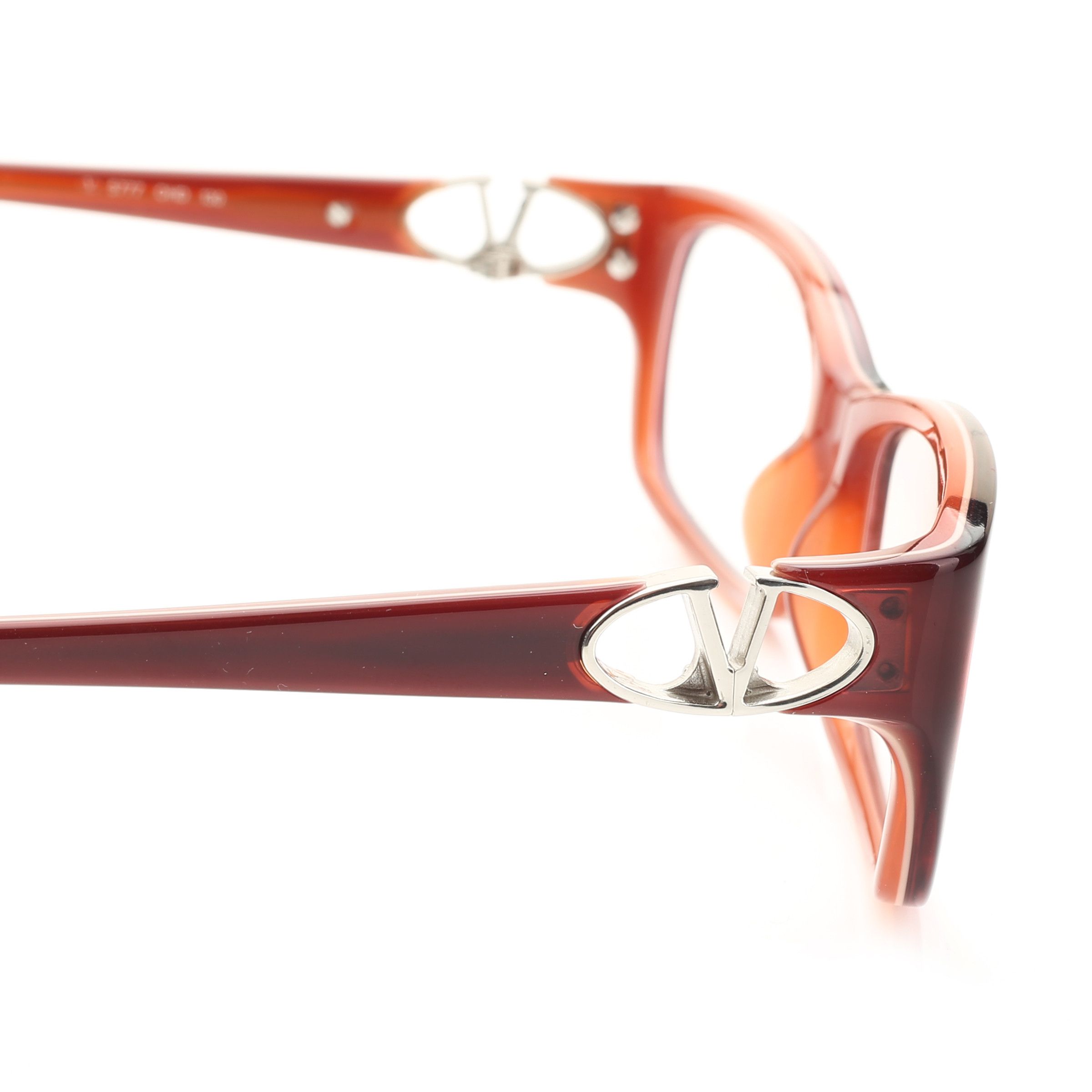 Valentino Valentino '00s Signature Red Plastic Glasses Size ONE SIZE - 1 Thumbnail