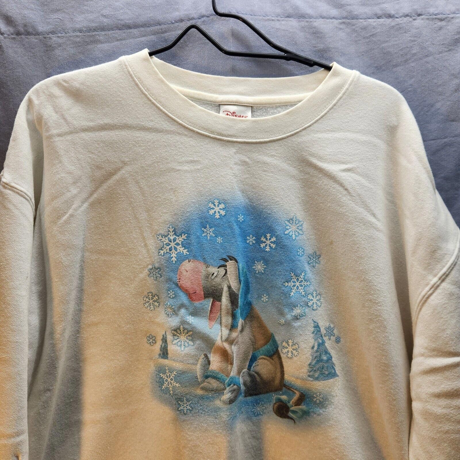 Disney Disney's Eeyore Women's Sweatshirt- XXL White Size XXL / US 16-18 / IT 52-54 - 2 Thumbnail