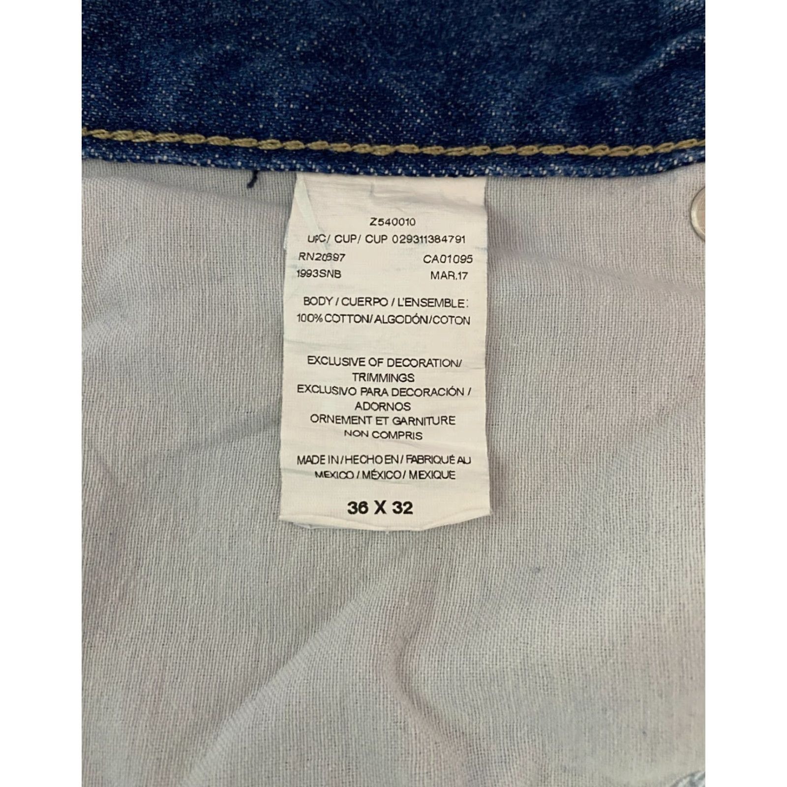 Dickies Dickies Jeans Carpenter Mens Size 36×32 Blue Relaxed Regular 5-Pocket Denim Workwear Pants Mens Jeans Size US 36 / EU 52 - 4 Thumbnail