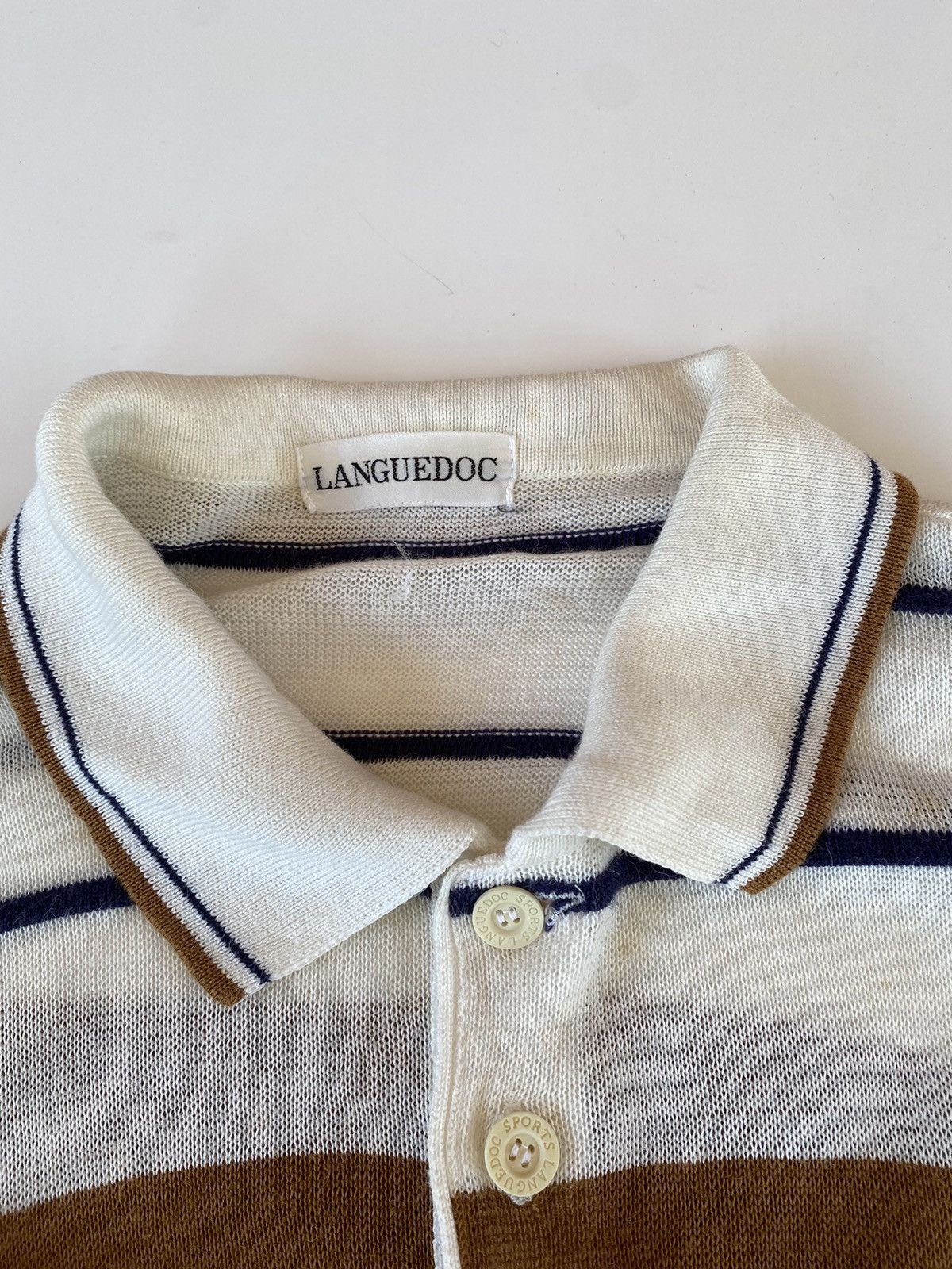 Japanese Brand Vintage Languedoc Knitwear Polo Shirt Size US M / EU 48-50 / 2 - 8 Thumbnail