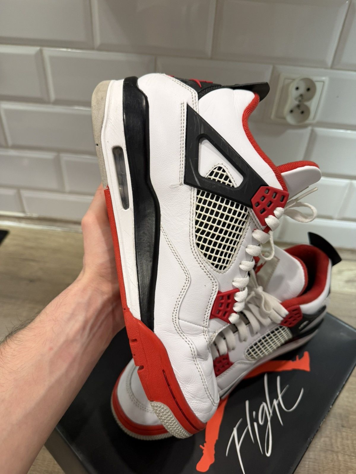 Jordan Brand Jordan 4 Fire Red 2020 Size US 11 / EU 44 - 6 Thumbnail