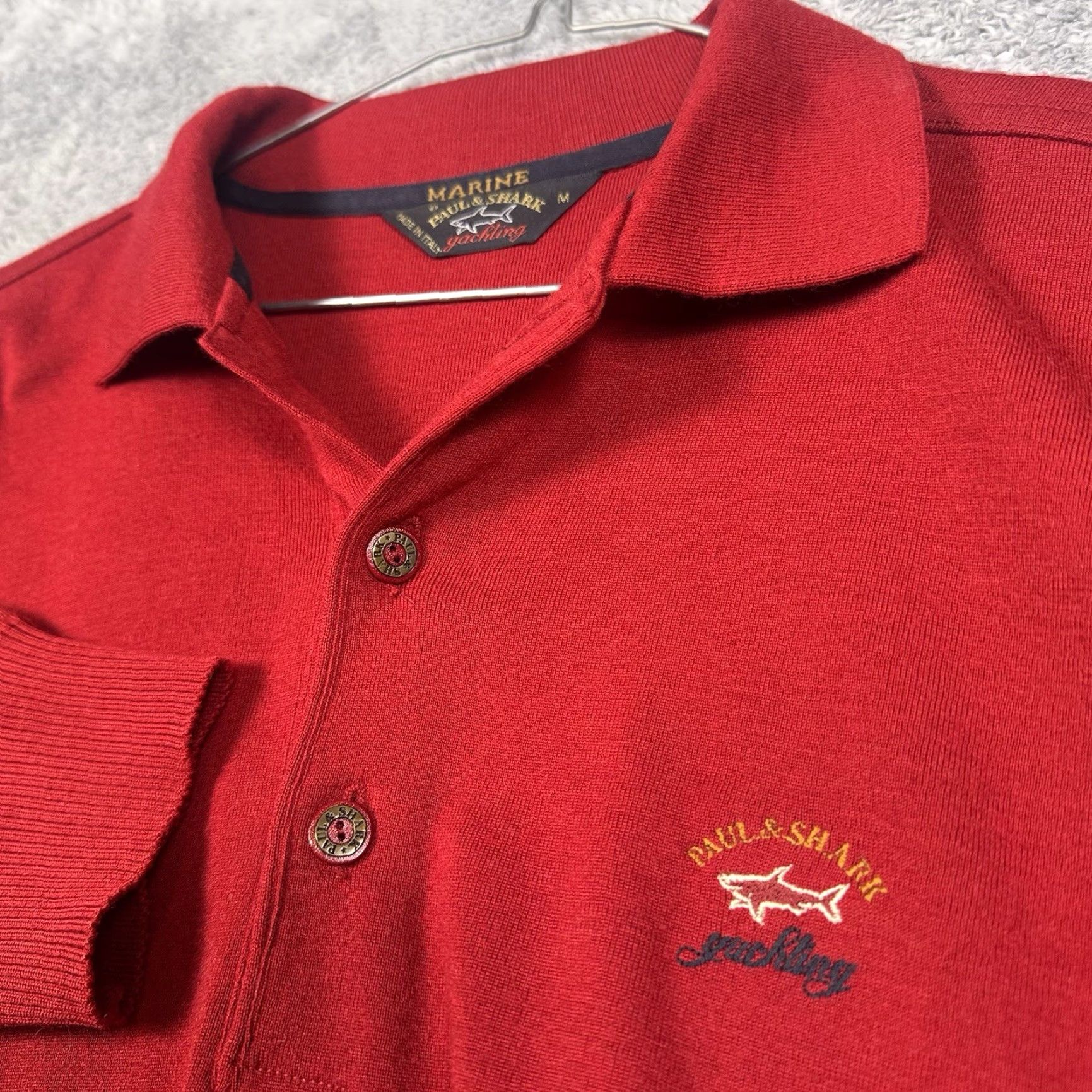 Paul & Shark VINTAGE Paul Shark Yachting Polo Sweater Mens M Italy Made Knit Wool Pullover Jumper Size US M / EU 48-50 / 2 - 2 Thumbnail