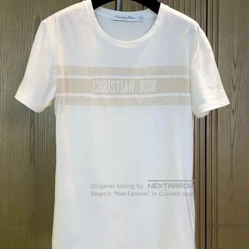 Dior Dior White Cotton Blend Summer T. Size XS / US 0-2 / IT 36-38 - 3 Thumbnail