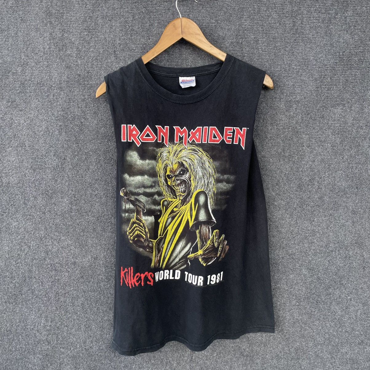 Band Tees × Iron Maiden × Vintage VTG 2008 Iron Maiden Killers World Tour Official Reissue T Size US L / EU 52-54 / 3 - 1 Thumbnail