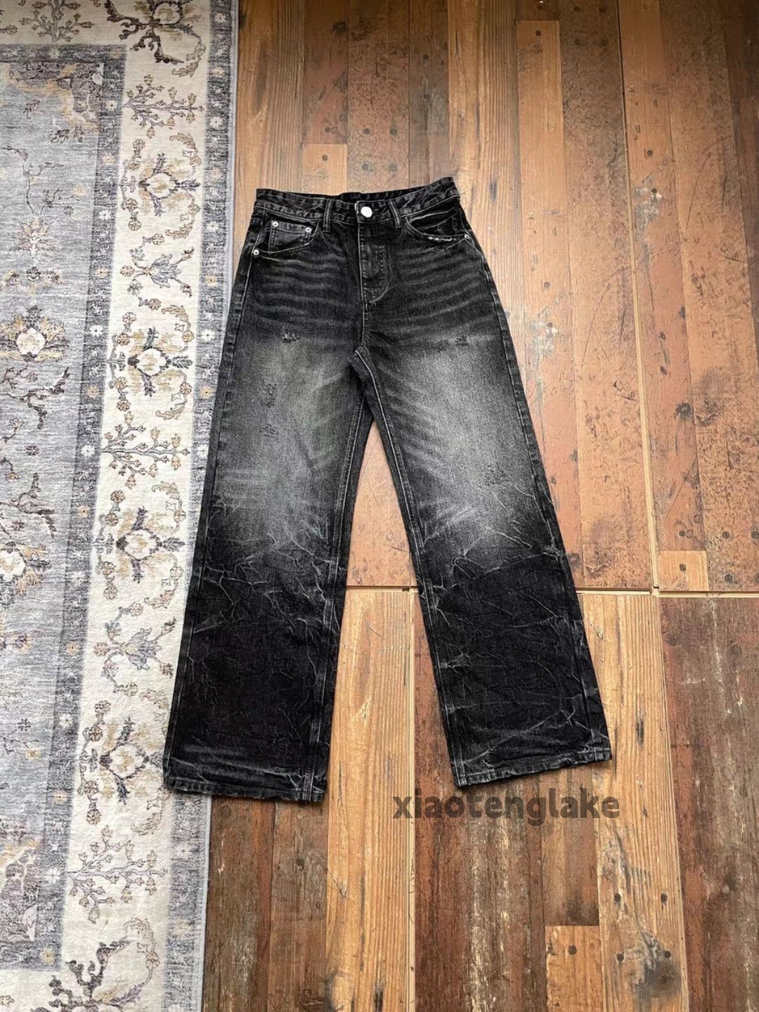 Jean xtl faded wide Leg offwhite rafsimons style baggy jeans Size US 28 / EU 44 - 1 Thumbnail