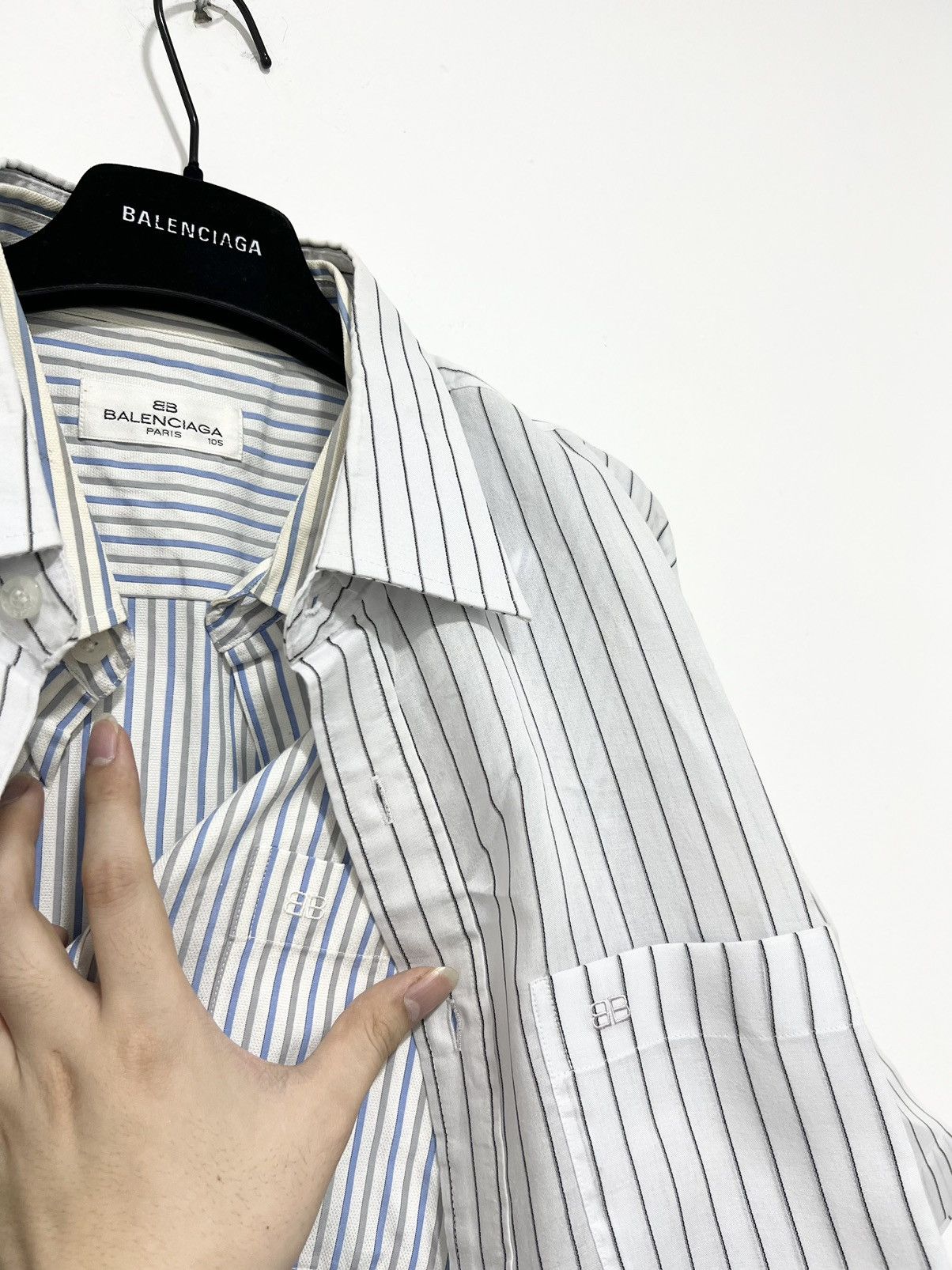 Balenciaga Balenciaga Hybrid Double Layer Shirt Size US L / EU 52-54 / 3 - 9 Thumbnail