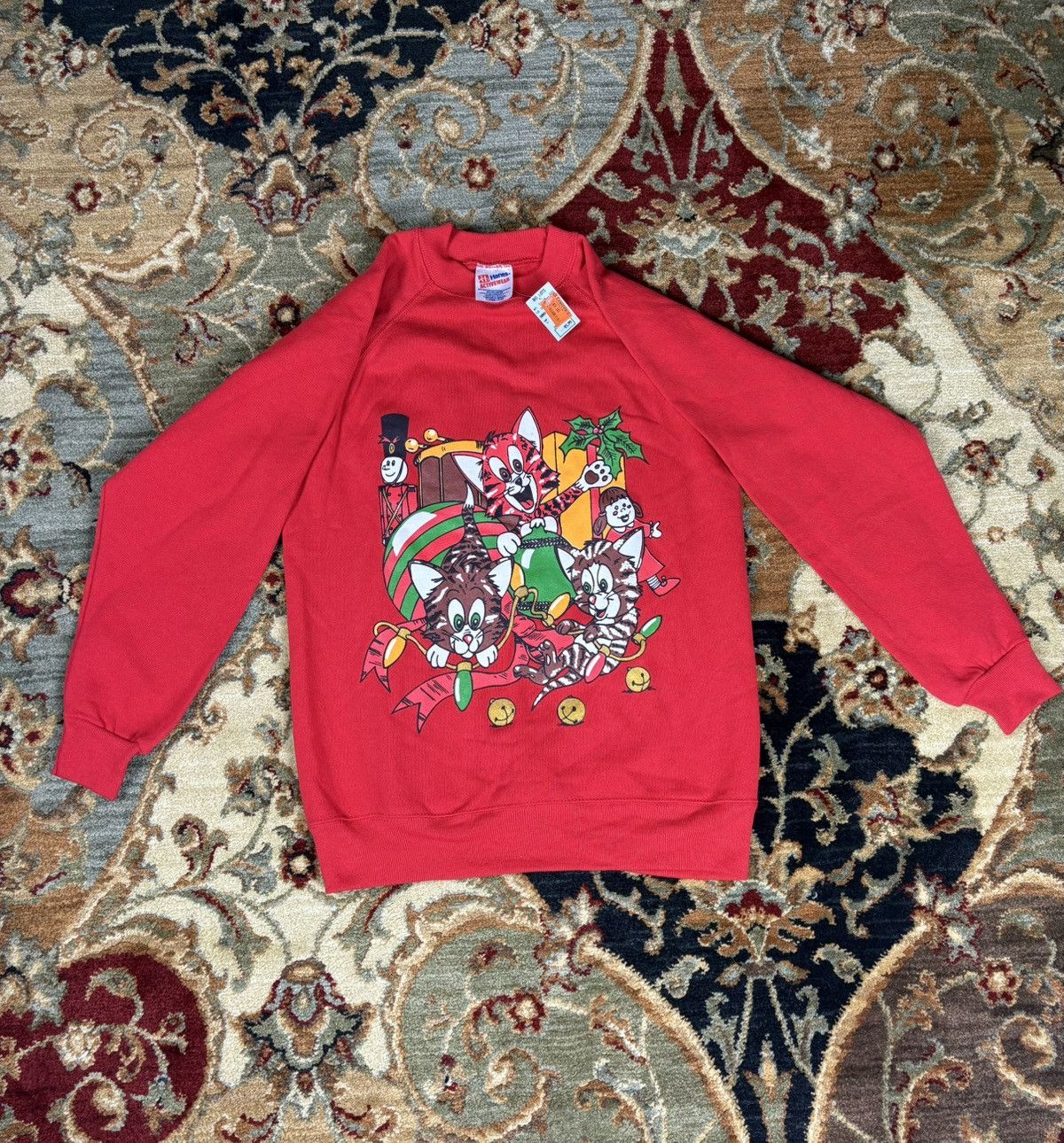 Hanes × Vintage Vintage 90s graphic Christmas Sweatshirt Crewneck Size US XL / EU 56 / 4 - 1 Thumbnail