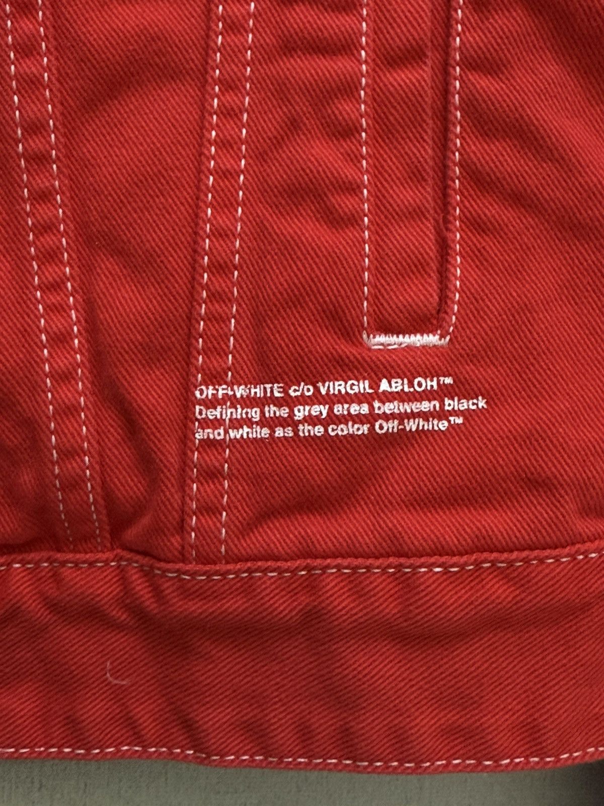 Off-White Off-White Red Denim Jacket Blue Skull Graphic Back Size US S / EU 44-46 / 1 - 6 Thumbnail