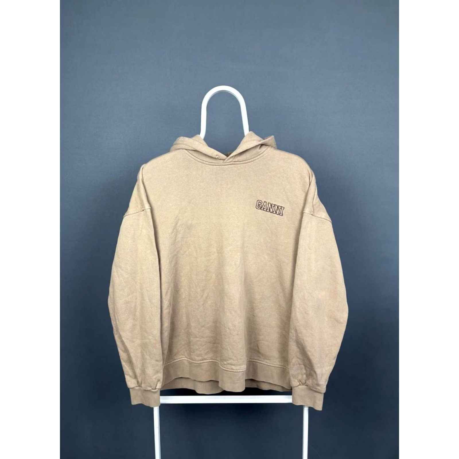Ganni Ganni Hoodie Mens Size S/M Brown Cotton Pullover Long Sleeve Breathable Pockets Regular Fit Size US S / EU 44-46 / 1 - 2 Thumbnail