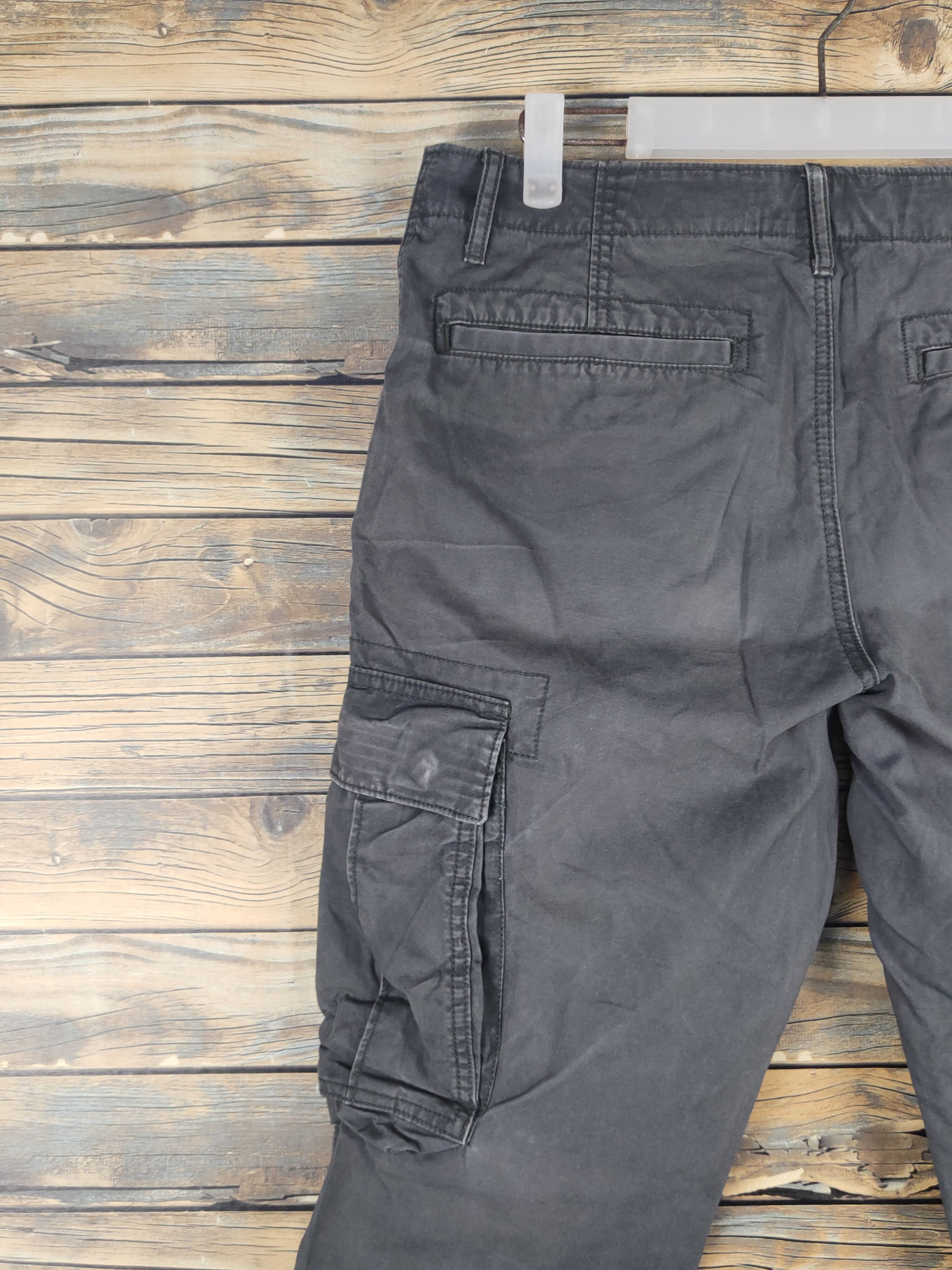 Japanese Brand DL Old Navy Black Faded Multipocket Cargo Pants #1535 Size US 31 - 8 Thumbnail