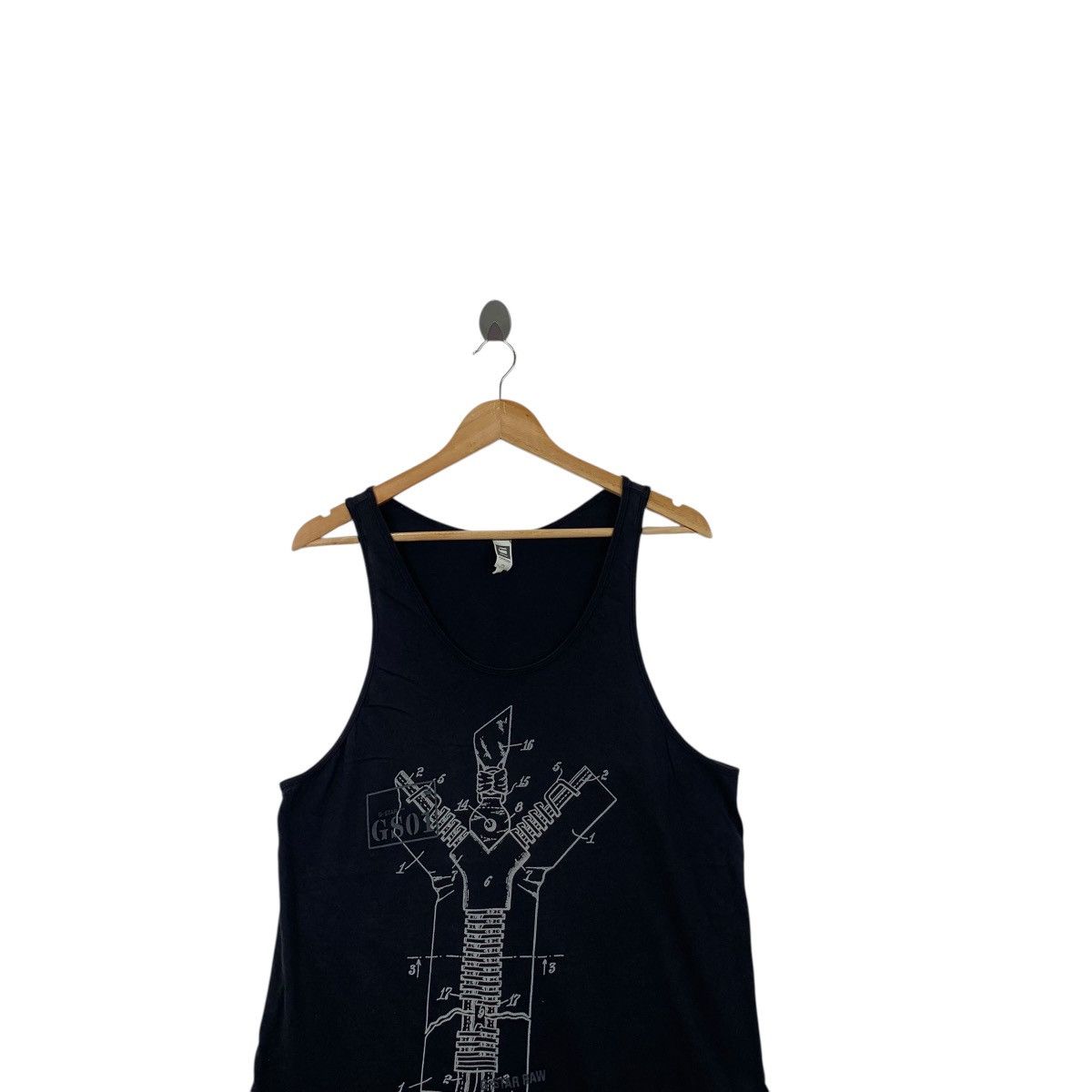 G-Star G STAR RAW Technical Blueprint Zipper Graphic Tee Shirt Tank Size US M / EU 48-50 / 2 - 2 Thumbnail