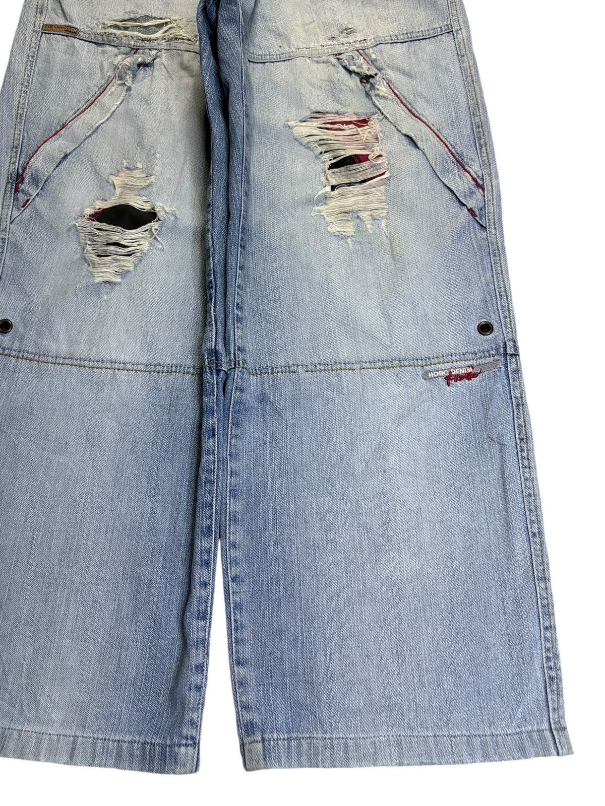 Hobo Vintage Hobo Embroidered Double Knee Baggy Cargo Jeans Size US 33 - 7 Thumbnail