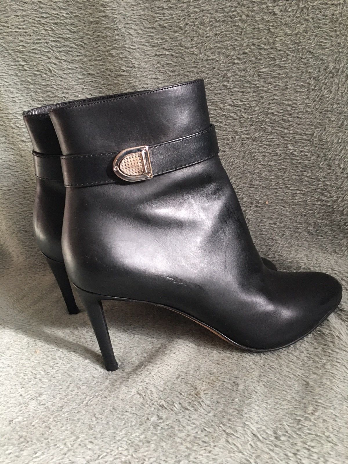 Dior DIOR Black Leather Zip Ankle Boots EU 38 Size US 8 / IT 38 - 3 Thumbnail