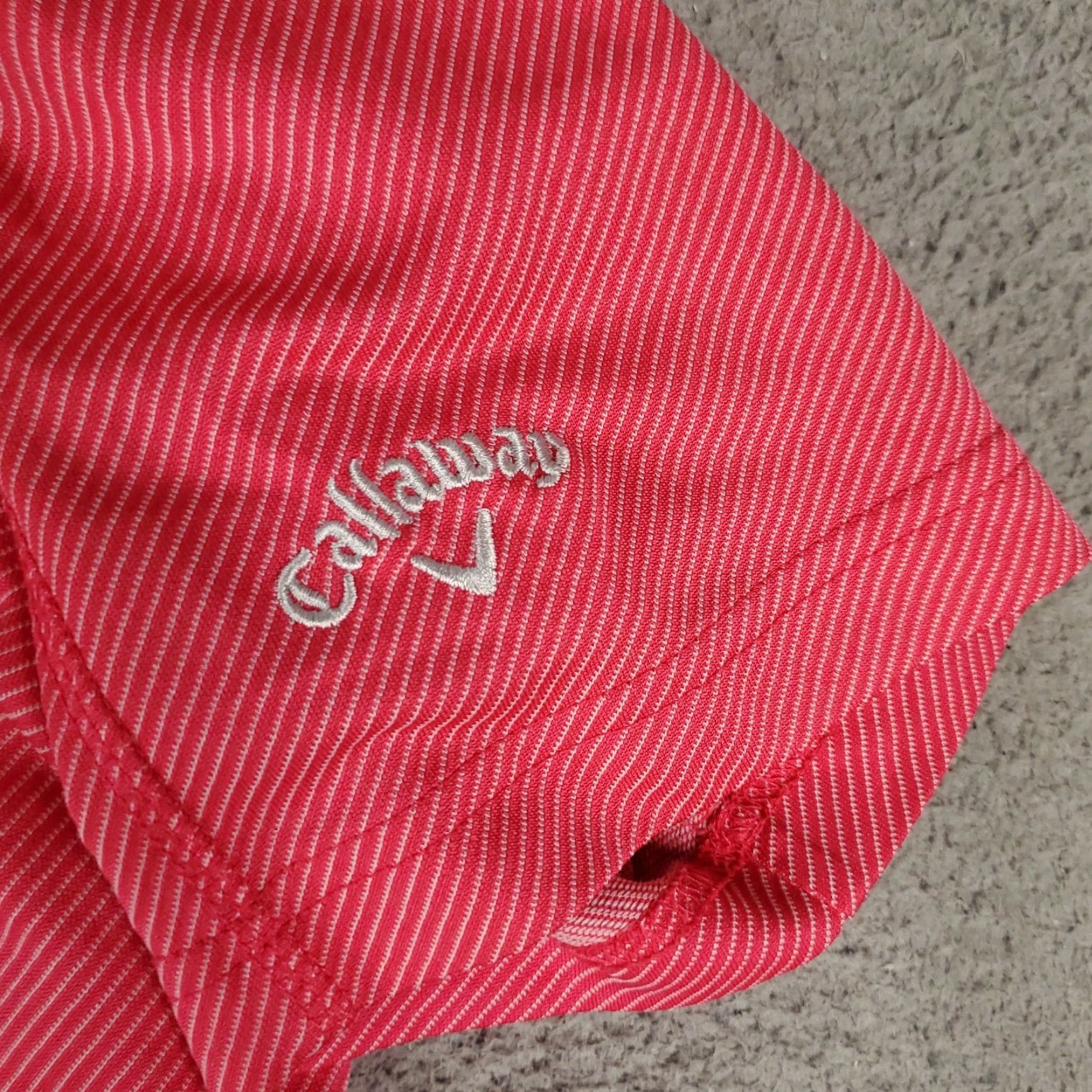 Callaway Callaway Polo Shirt Men Size Large Stripe Pink Opti Dri Fit Golf Short Sleeve Polo Shirt Mens Pink Striped Athletic Golf Shirt Size US L / EU 52-54 / 3 - 5 Thumbnail
