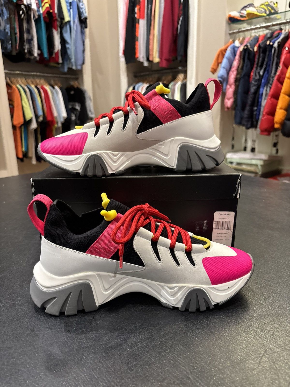 Versace Versace Squalo Sneakers Pink Size US 6 / EU 39 - 2 Thumbnail