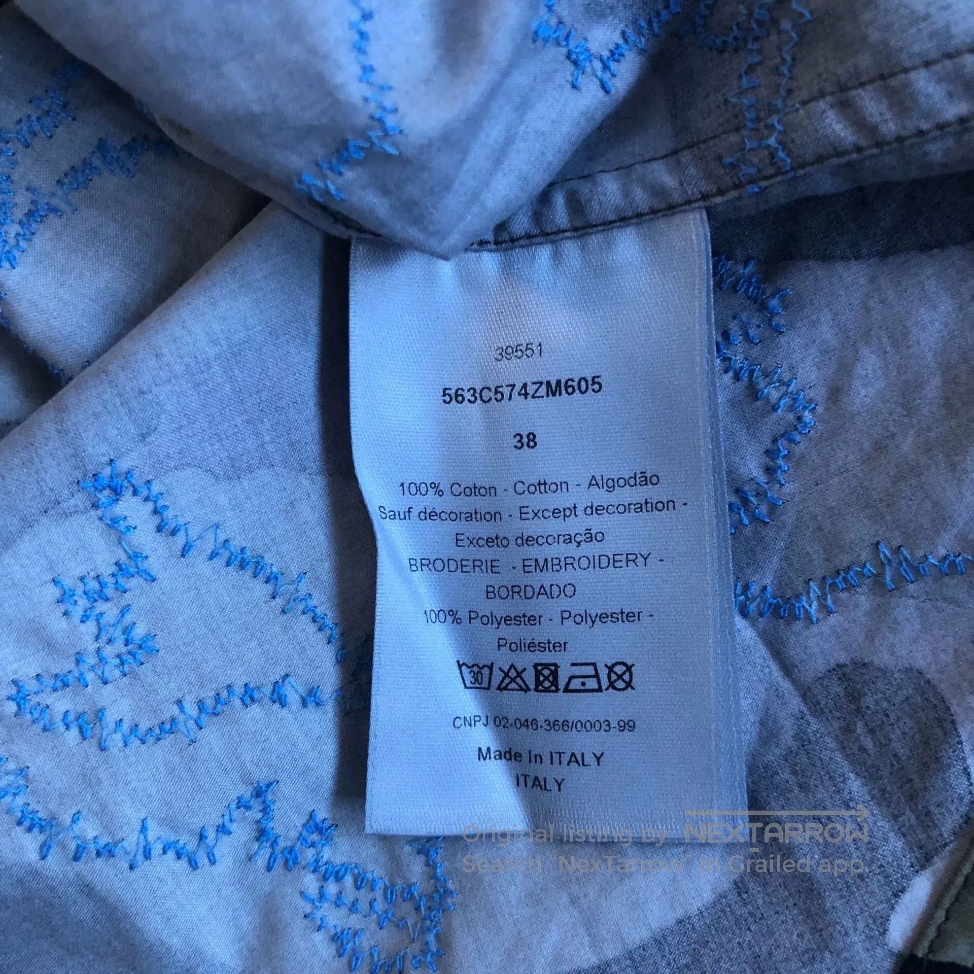 Dior Dior Homme 16SS Camellia Embroidery Shirt. Size US M / EU 48-50 / 2 - 7 Thumbnail