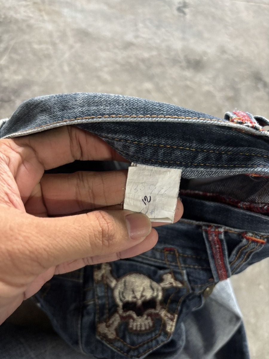 14th Addiction Y2K fade wash jeans skull japanese denim distressed Size US 31 - 5 Thumbnail