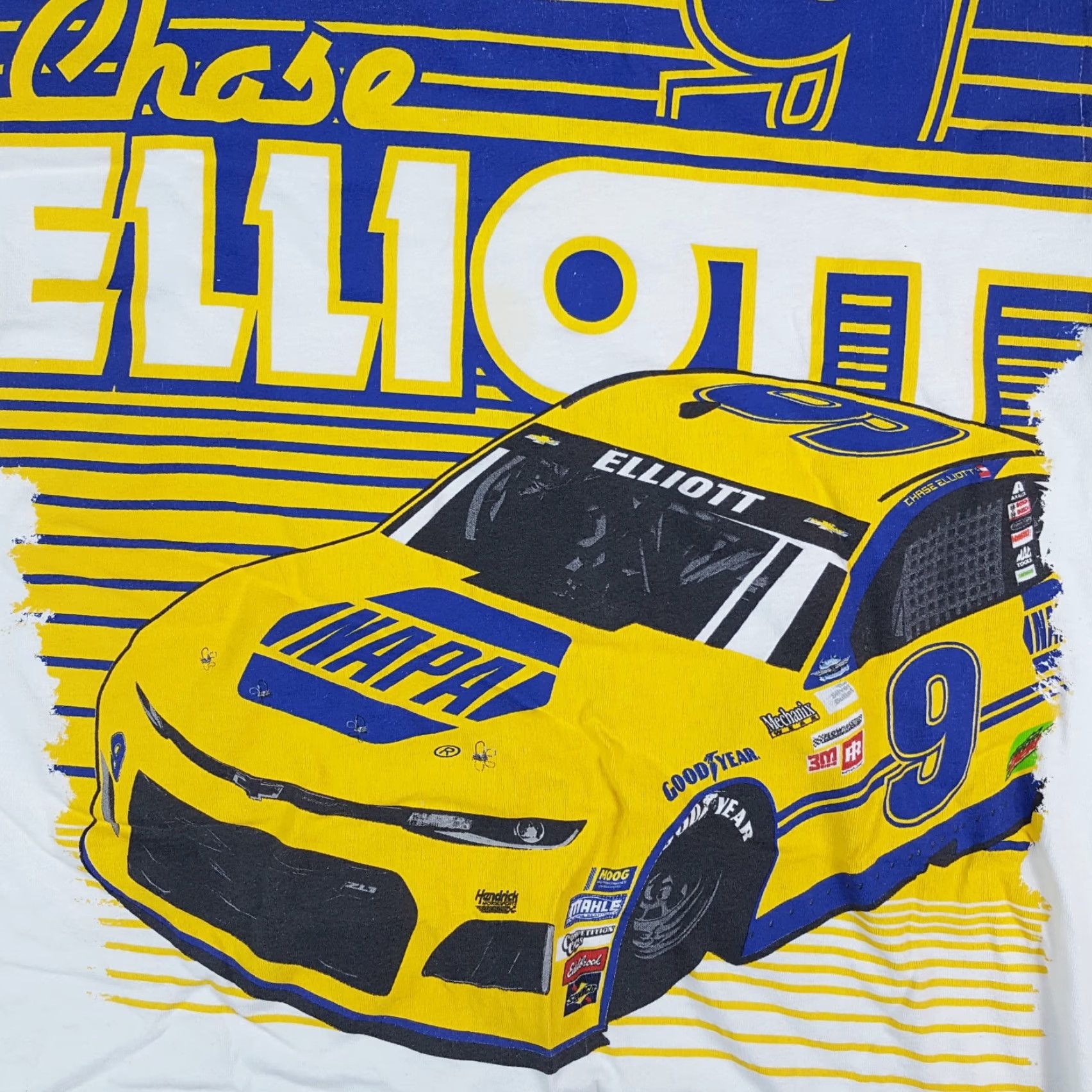 NASCAR VINTAGE Chase Elliott NASCAR Racing Double Sided Men's L Retro #9 Race Car T Shirt Size US L / EU 52-54 / 3 - 4 Thumbnail
