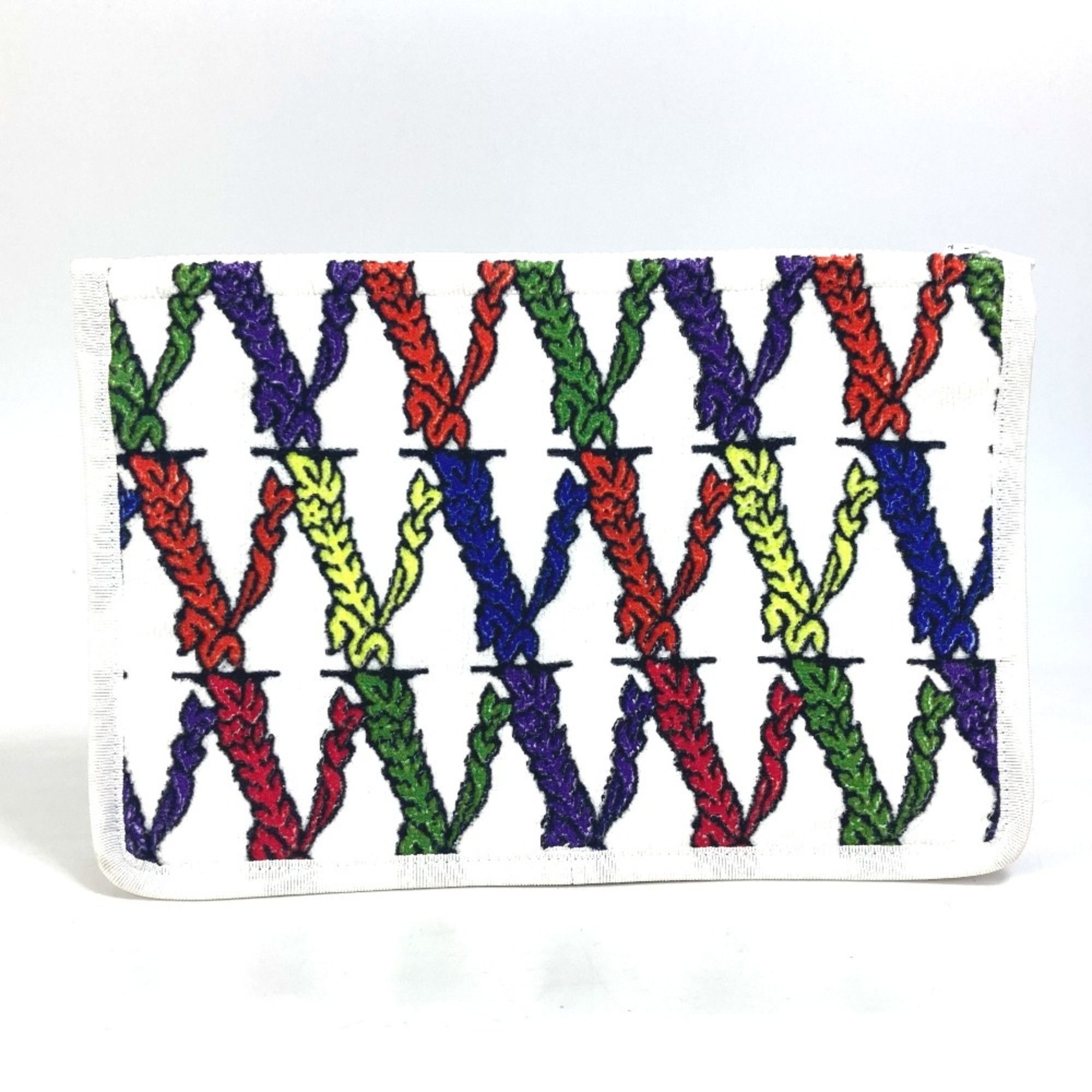 Versace Versace Pouch Clutch bag White Multicolore Size ONE SIZE - 1 Thumbnail