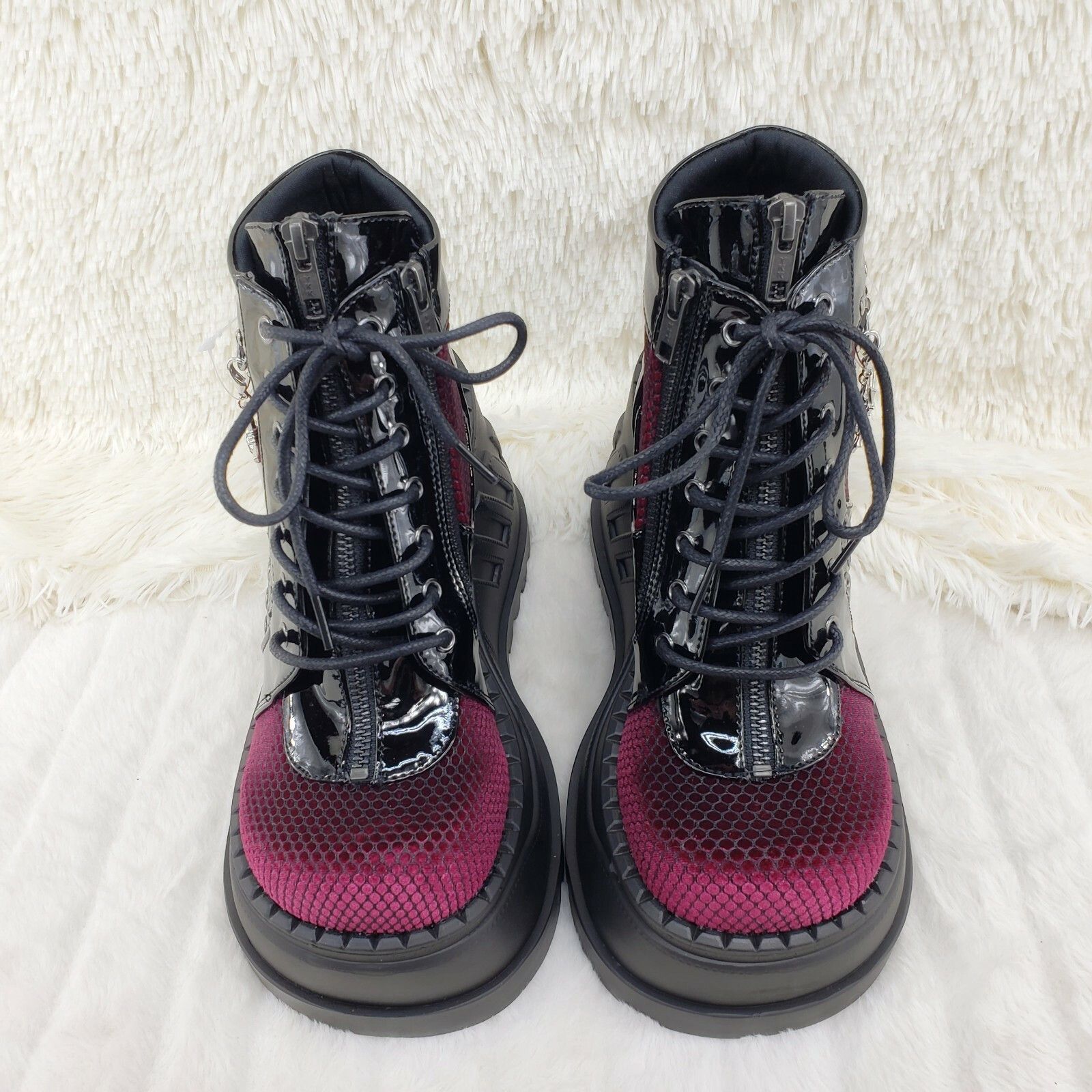 Demonia Cult DEMONIA Stomp 18 Goth Punk Rock Charm Pendant Platform Wedge Size US 10 / IT 40 - 6 Thumbnail