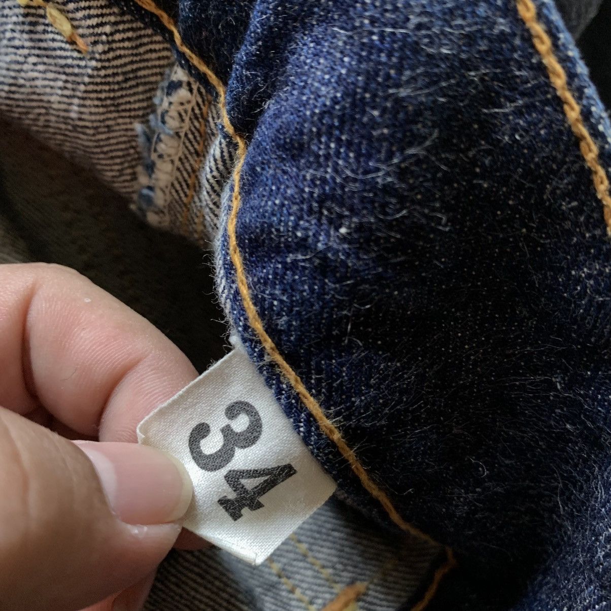 Japanese Brand Vtg 90s Dubble Works Union Made Bush Pants Selvedge Denim Size US 34 / EU 50 - 11 Thumbnail