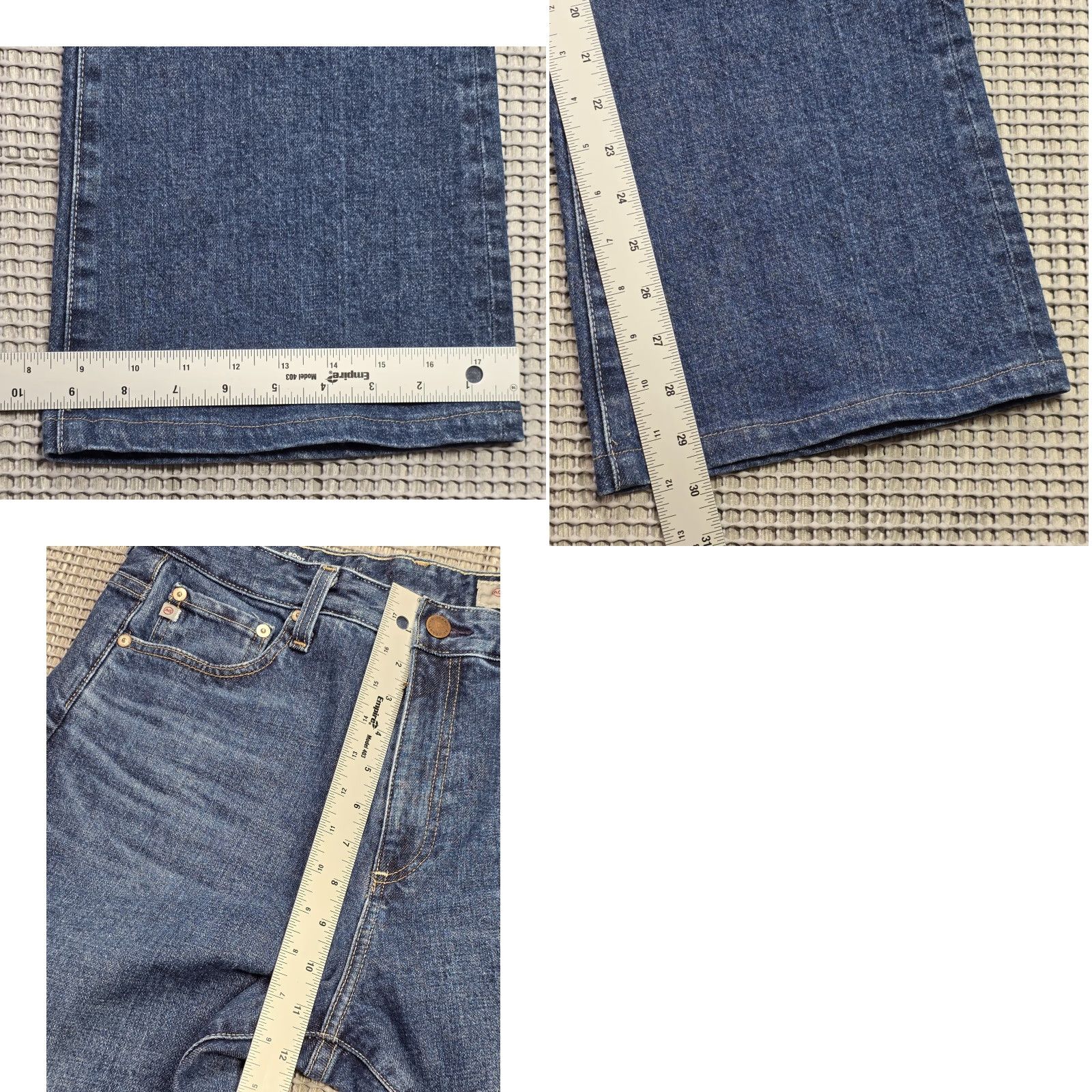 Vintage AG Adriano Goldschmied 31 Alexxis Boot High Rise Jeans 31x30 Blue Denim Slim Bootcut Womens 31 Size 24" / US 00 / IT 34 - 10 Thumbnail