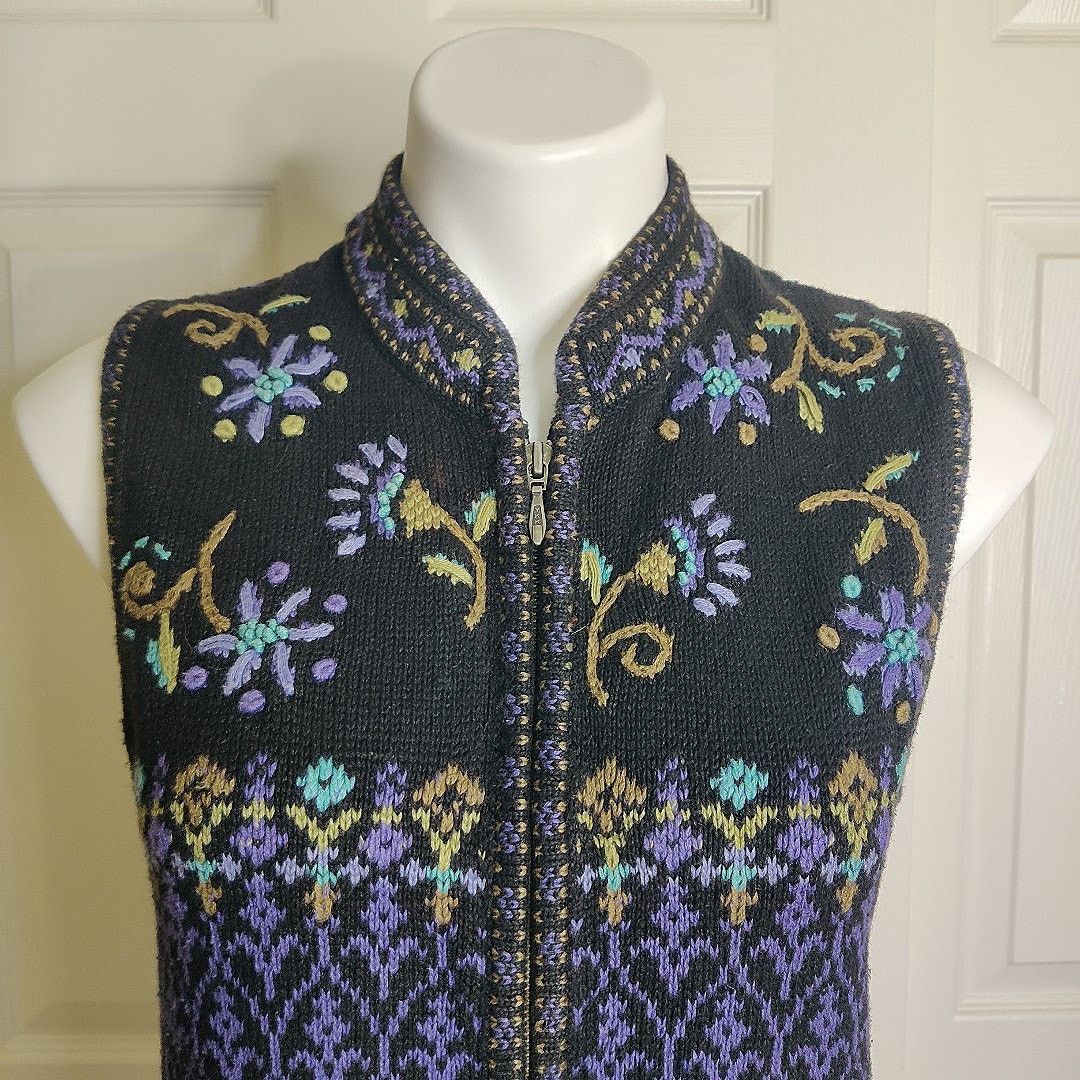 Vintage Norm Thompson zip sweater vest sz S Size S / US 4 / IT 40 - 3 Thumbnail
