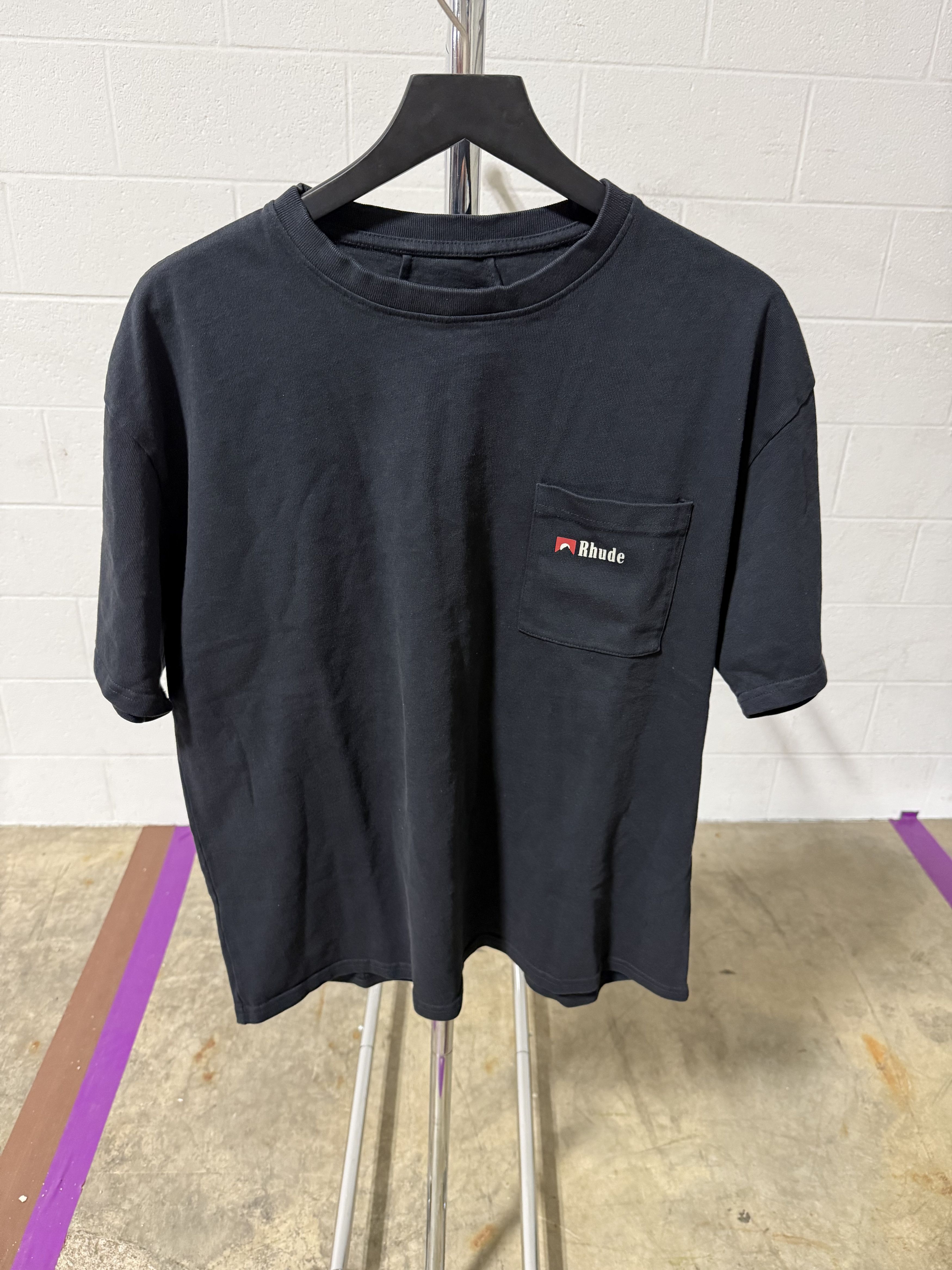 Rhude Rhude Moonlight Wolf Pocket Tee 'Vintage Black' Size US M / EU 48-50 / 2 - 1 Thumbnail