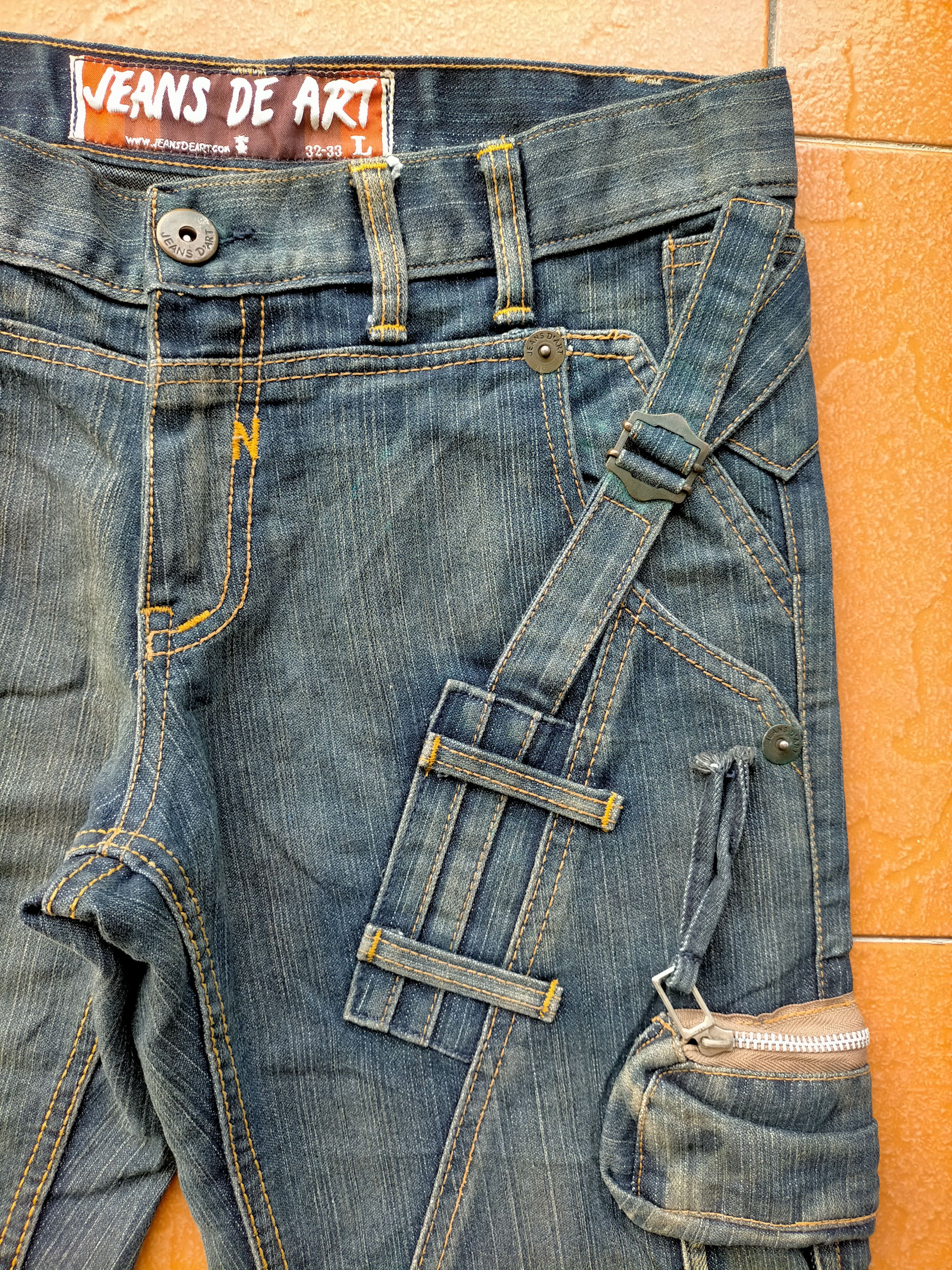 If Six Was Nine × Japanese Brand Jeans De Art Multipocket Cargo Punk Style Denim Pants Size US 32 / EU 48 - 5 Thumbnail