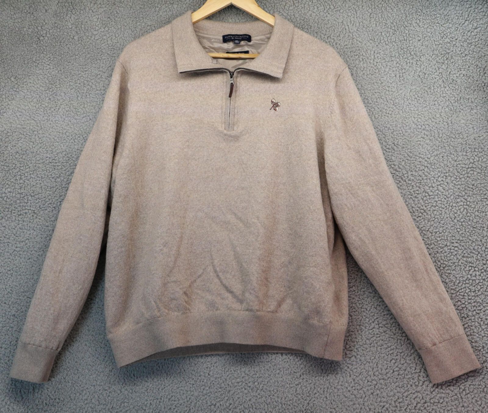 Other Merino Wool 1/4 Zip Sweater 2XL Granola Fairway & Greene Size US XXL / EU 58 / 5 - 1 Thumbnail