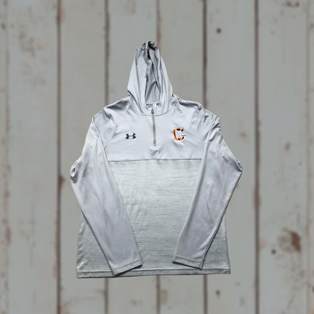 Under Armour Under Armour Hoodie Mens M Gray HeatGear Quarter Zip Pullover C Logo Size US M / EU 48-50 / 2 - 1 Thumbnail