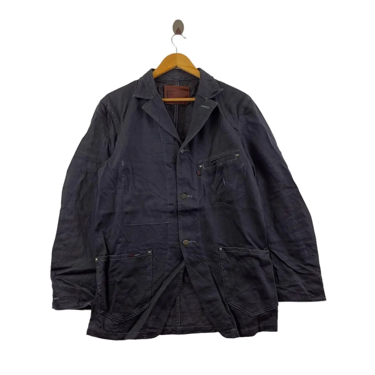 Vintage EDWIN EZ COLLECTION Denim Jeans Jacket Western Sport