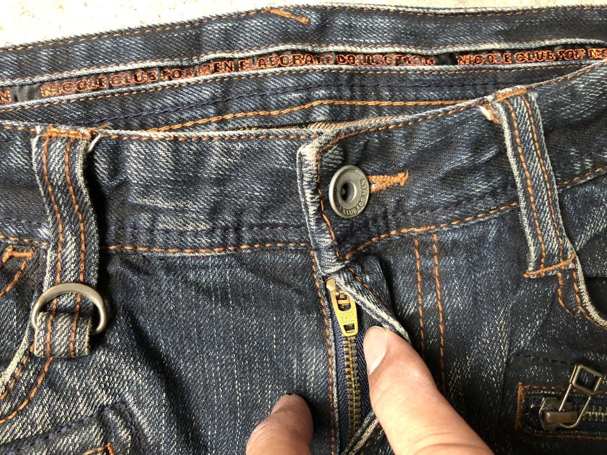 Japanese Brand Nicole Club For Men Flare Denim Jeans Size US 31 - 6 Thumbnail
