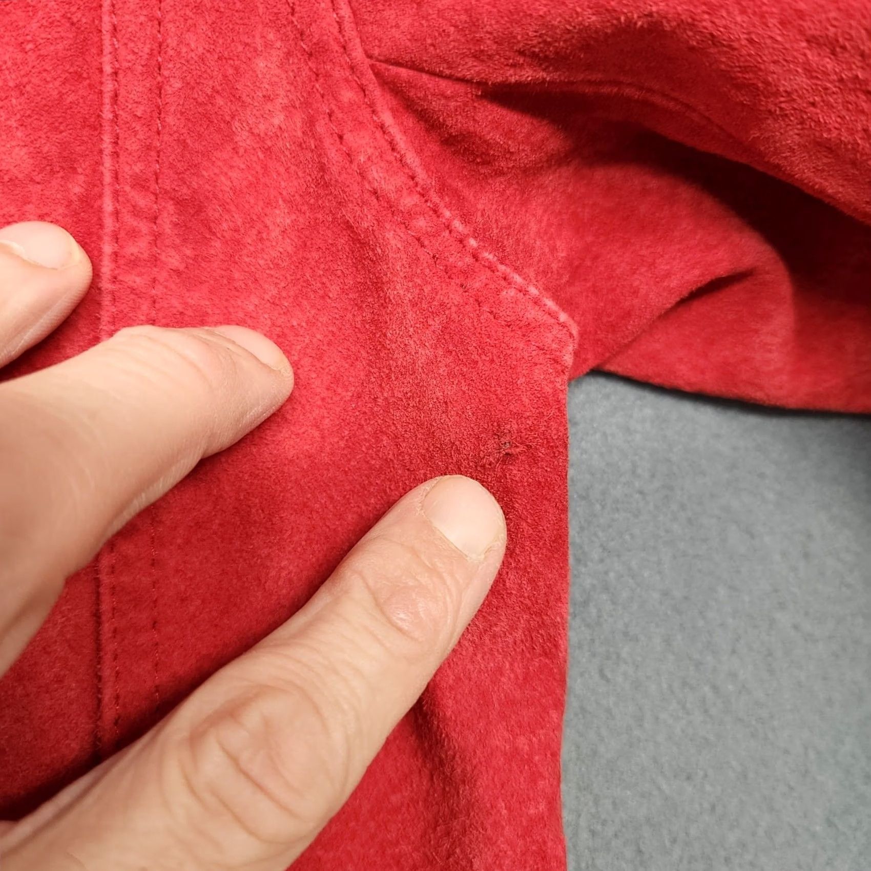 Vintage VINTAGE Chico's Jacket Womens Size S US Small Red Suede Leather Jacket Zip Long Sleeve Fall Winter Women Vintage Y2K Size S / US 4 / IT 40 - 7 Thumbnail