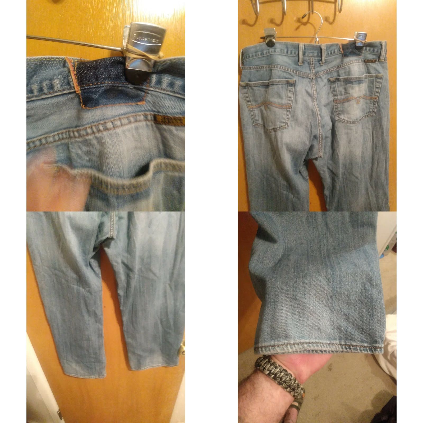 Lucky Brand Lucky Brand Jeans 38" X 27" Blue Cotton Denim Straight Leg 5-Pocket Design Regular Mens XS? (adjusted) Size US 38 / EU 54 - 8 Thumbnail