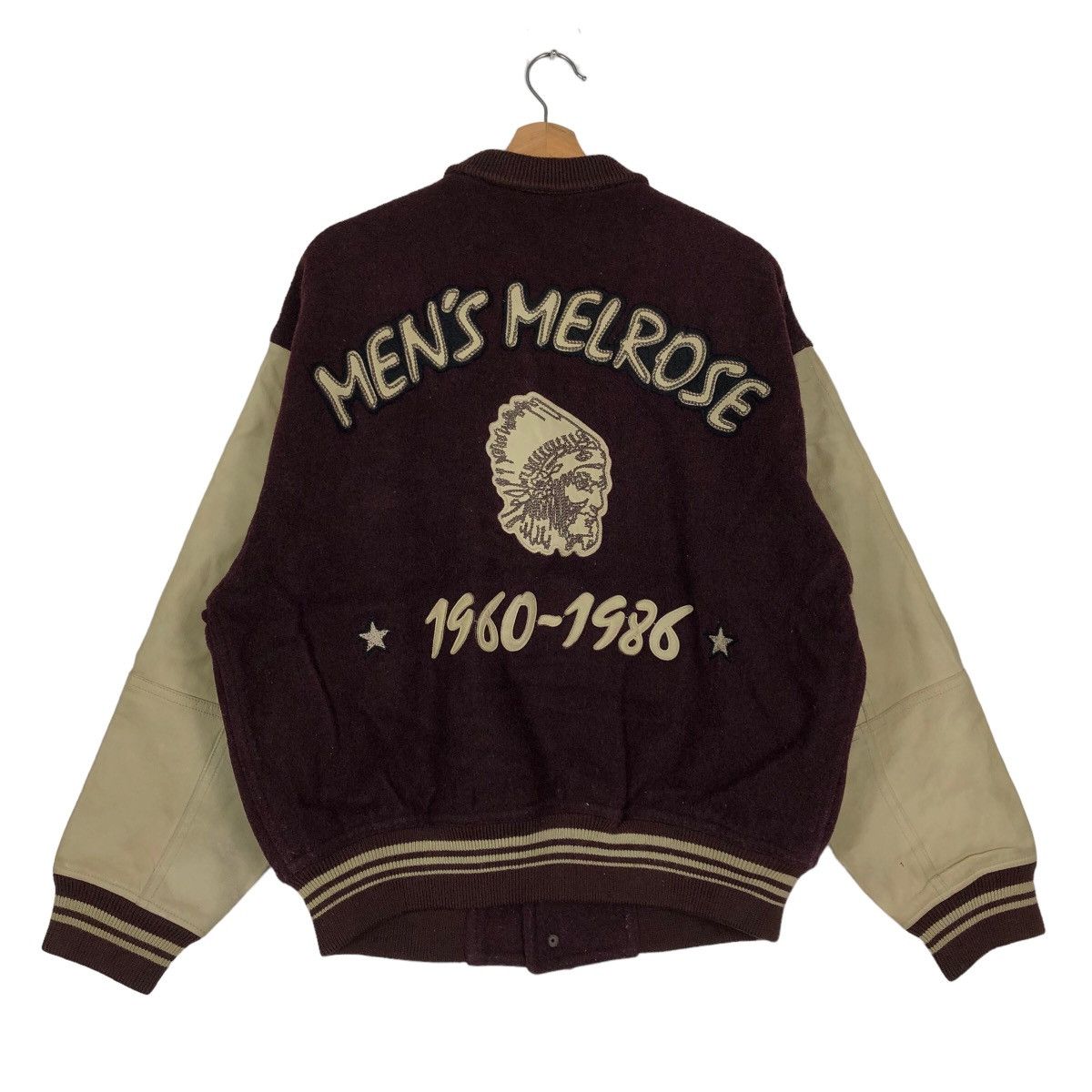 Issey Miyake 🔥90’s Vintage Varisty Jacket Men’s Melrose Leather Big Logo Size US L / EU 52-54 / 3 - 1 Thumbnail