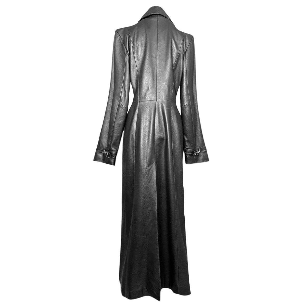 Vintage Iconic super long matrix leather coat Size L / US 10 / IT 46 - 3 Thumbnail