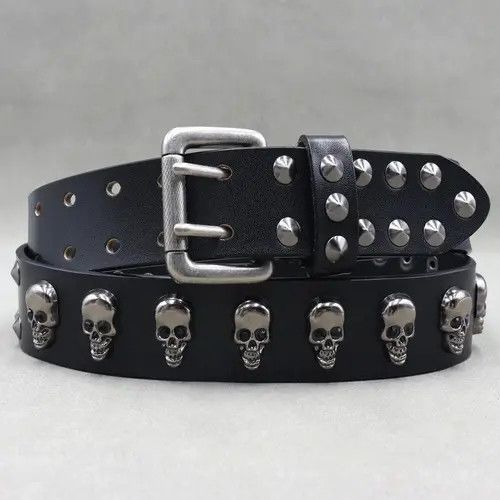 Japanese Brand Momoko x Erika Skull Studded Punk VS Cowboy Belts Size 40 - 1 Thumbnail