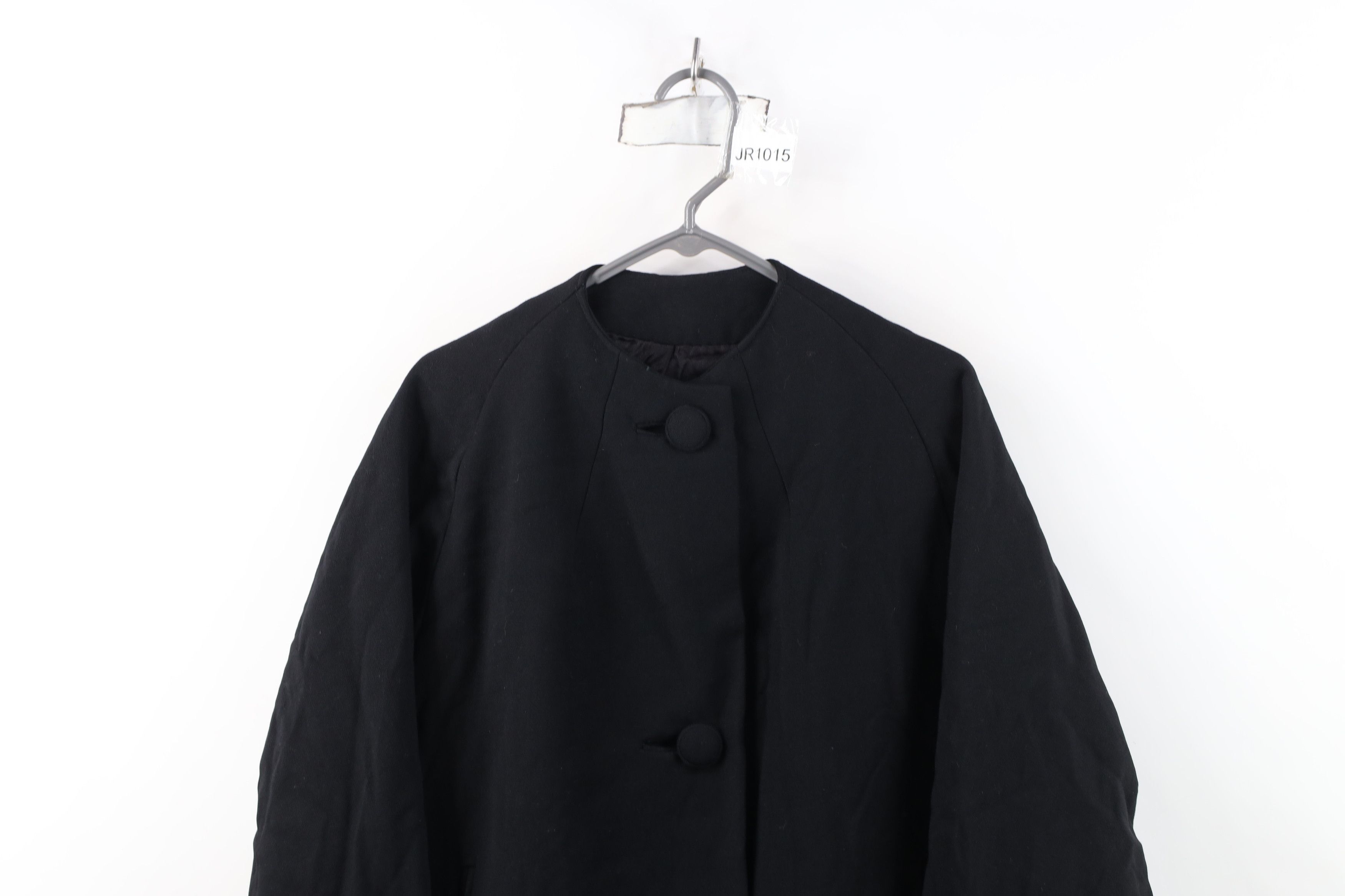 Vintage Vintage 50s Rockabilly Gabardine Wool Coat Jacket Black USA Size L / US 10 / IT 46 - 2 Thumbnail